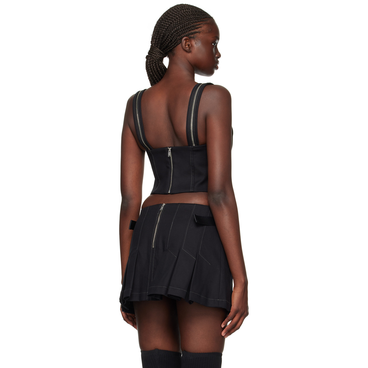  Dion Lee Black Zip Underwire Tank Top 