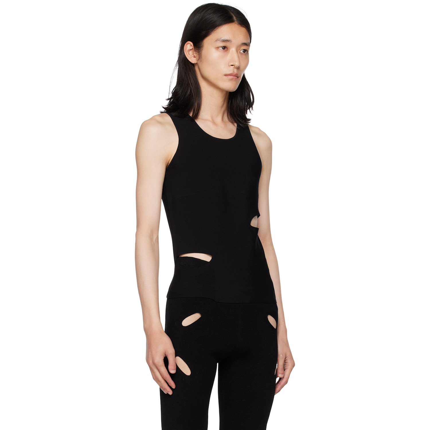  Dion Lee Black Cutout Tank Top 