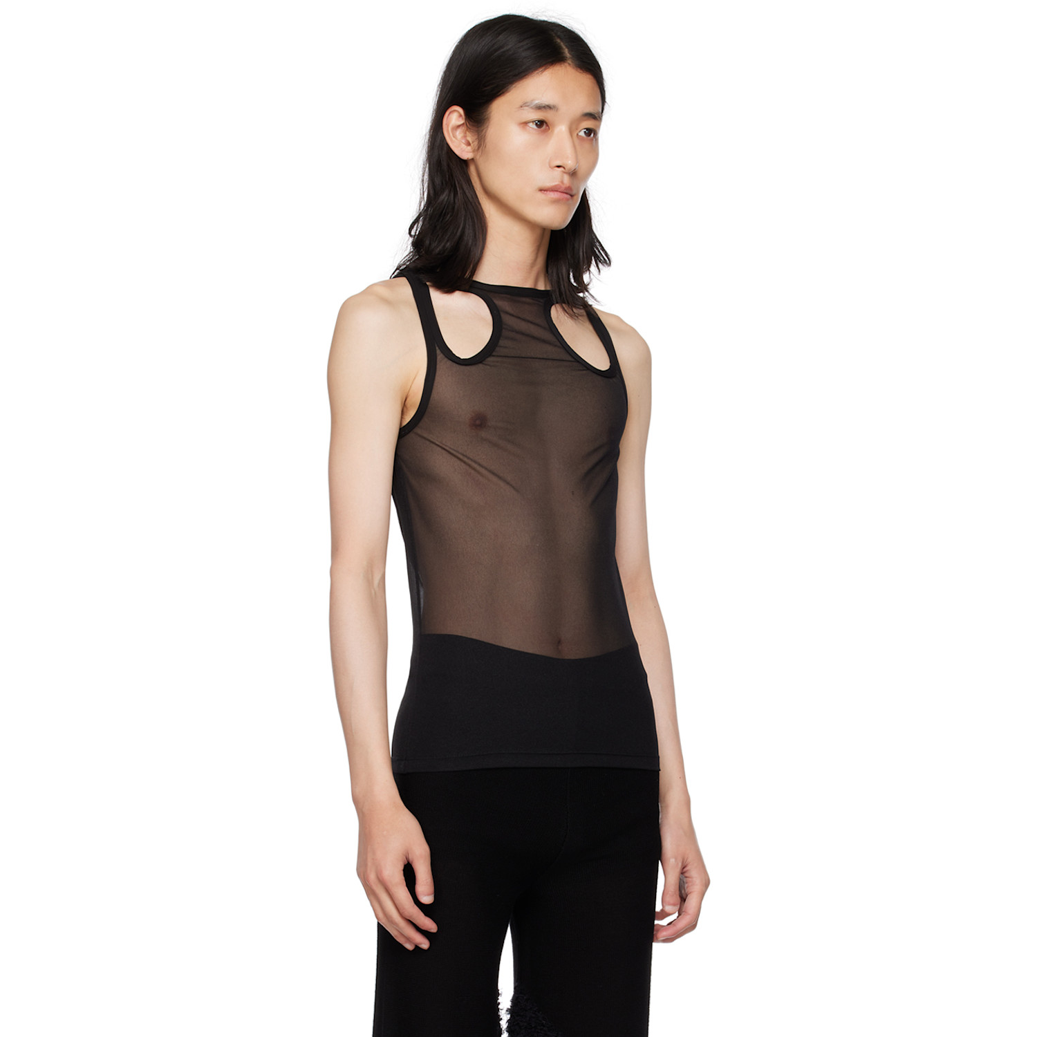  Dion Lee Black Shift Loop Tank Top 