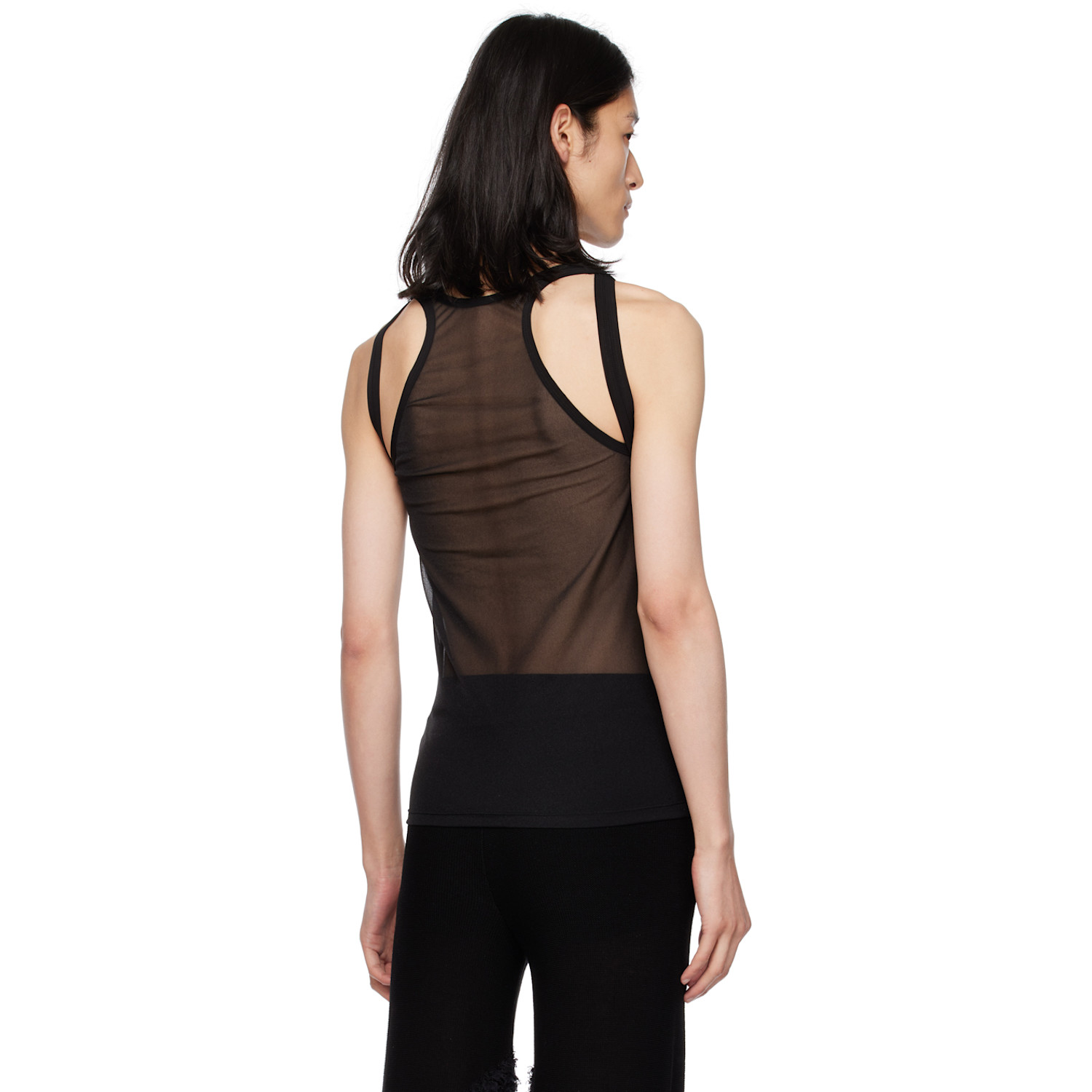  Dion Lee Black Shift Loop Tank Top 