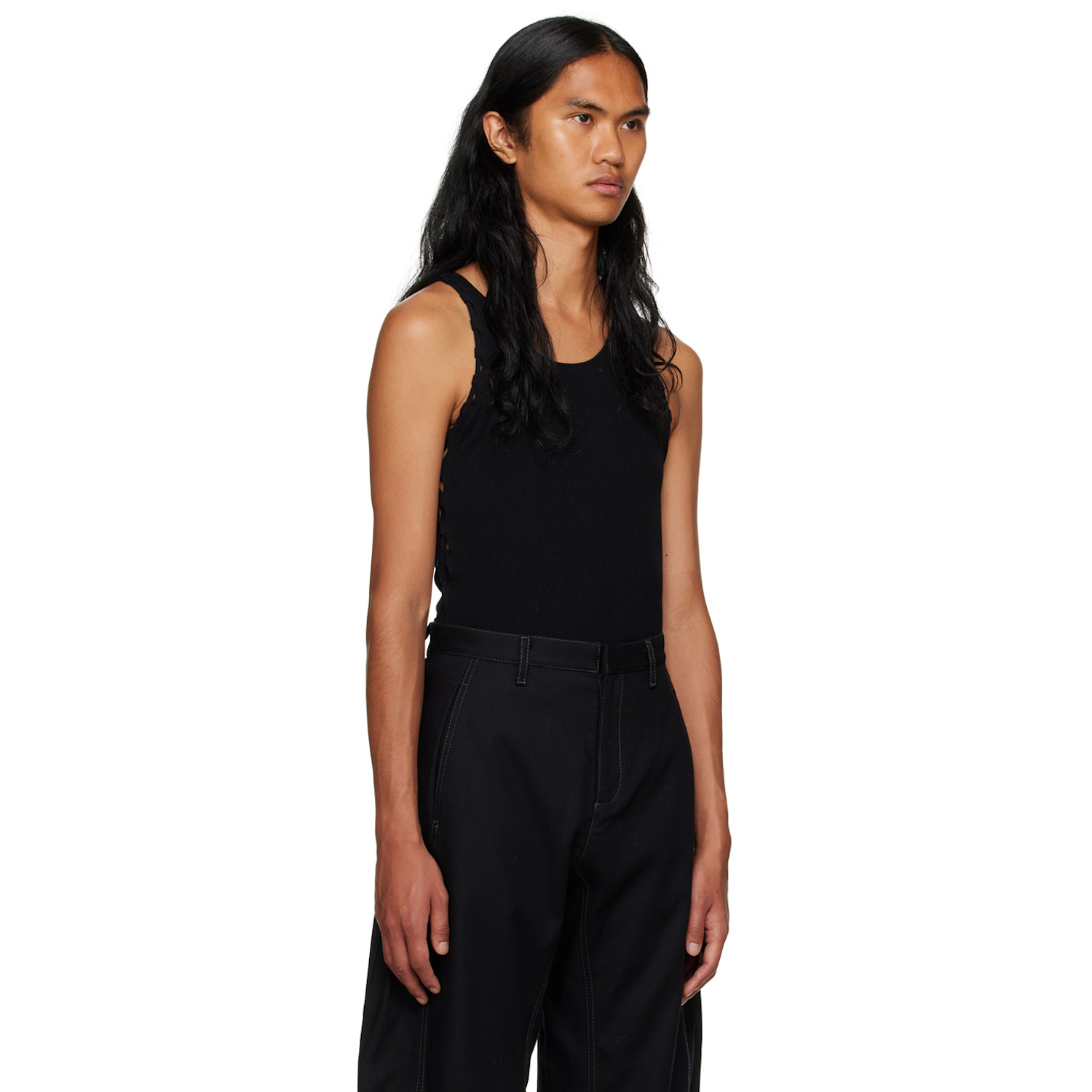  Dion Lee Black Bichrome Tank Top 