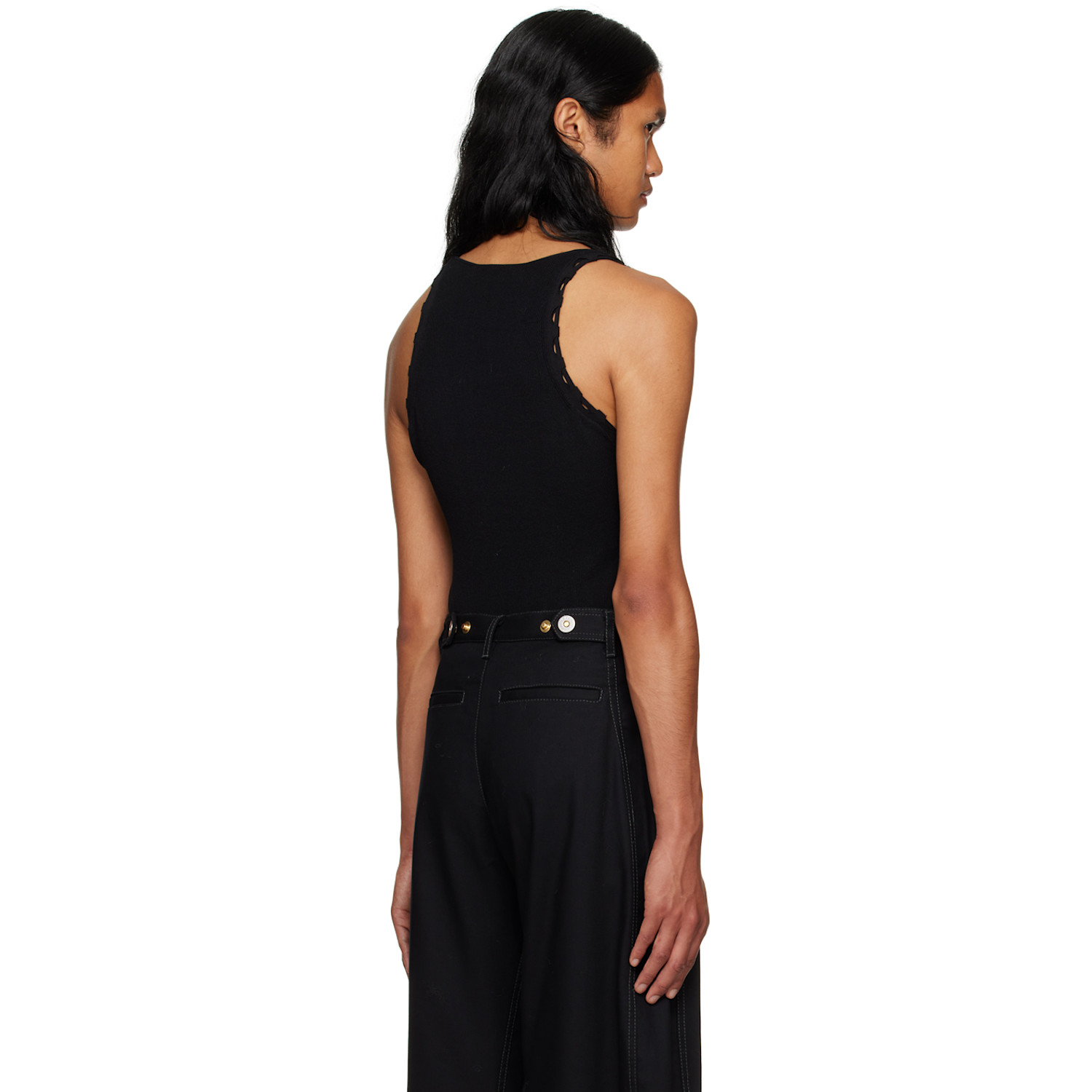  Dion Lee Black Bichrome Tank Top 