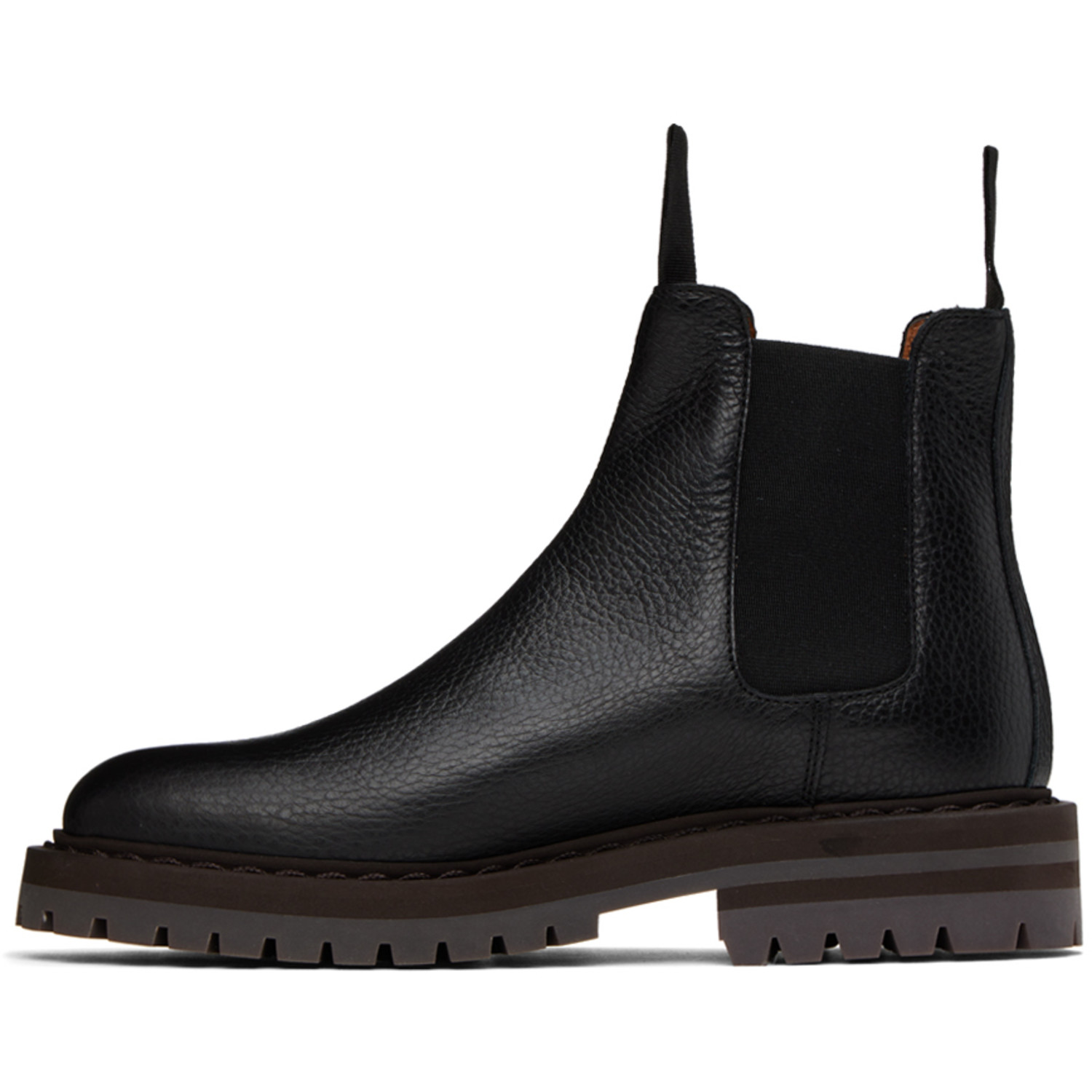  Common Projects Black Leather Chelsea Boots 