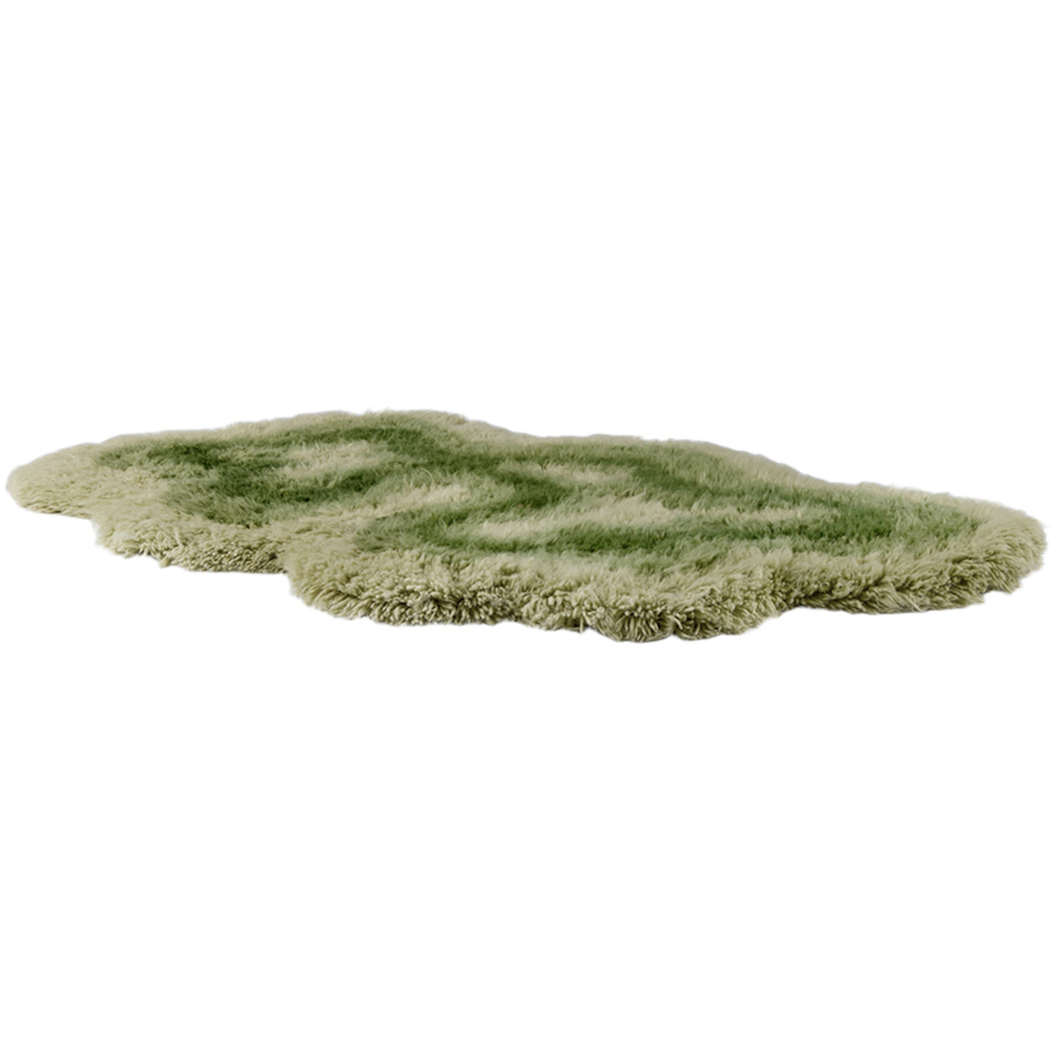  Mush Studios Green Medium Bur Shag Rug 