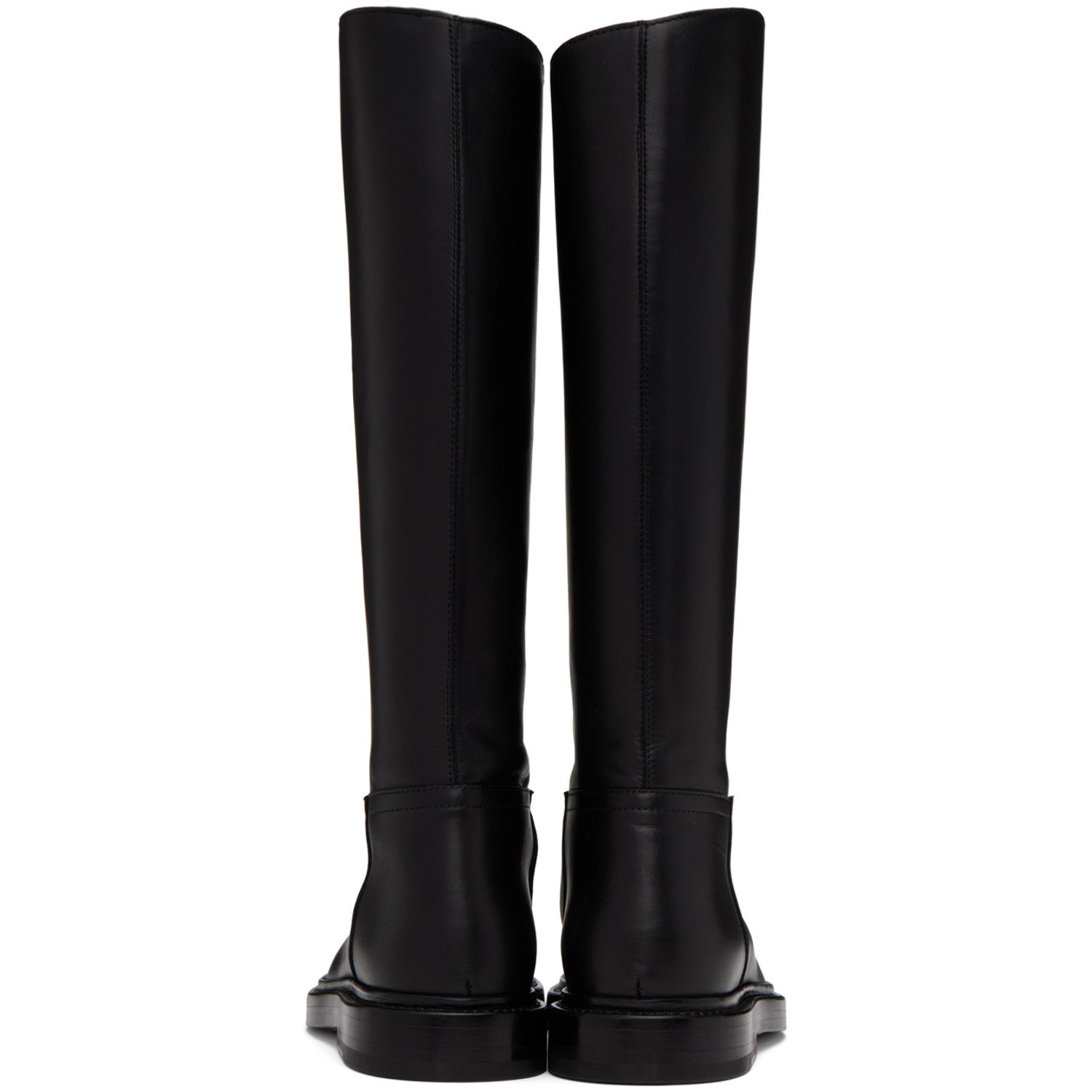  Legres Black Asymmetric Riding Boots 