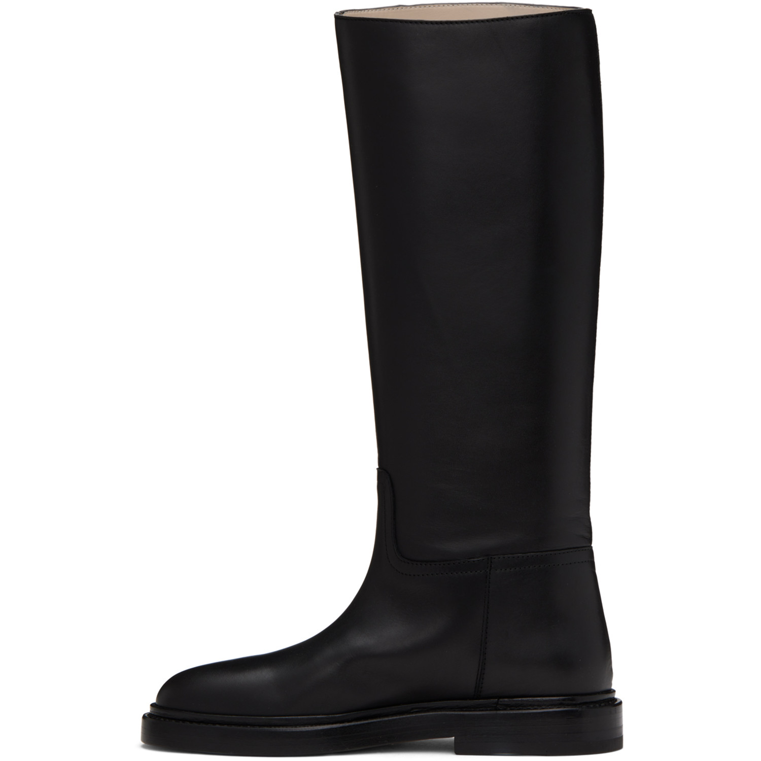  Legres Black Asymmetric Riding Boots 
