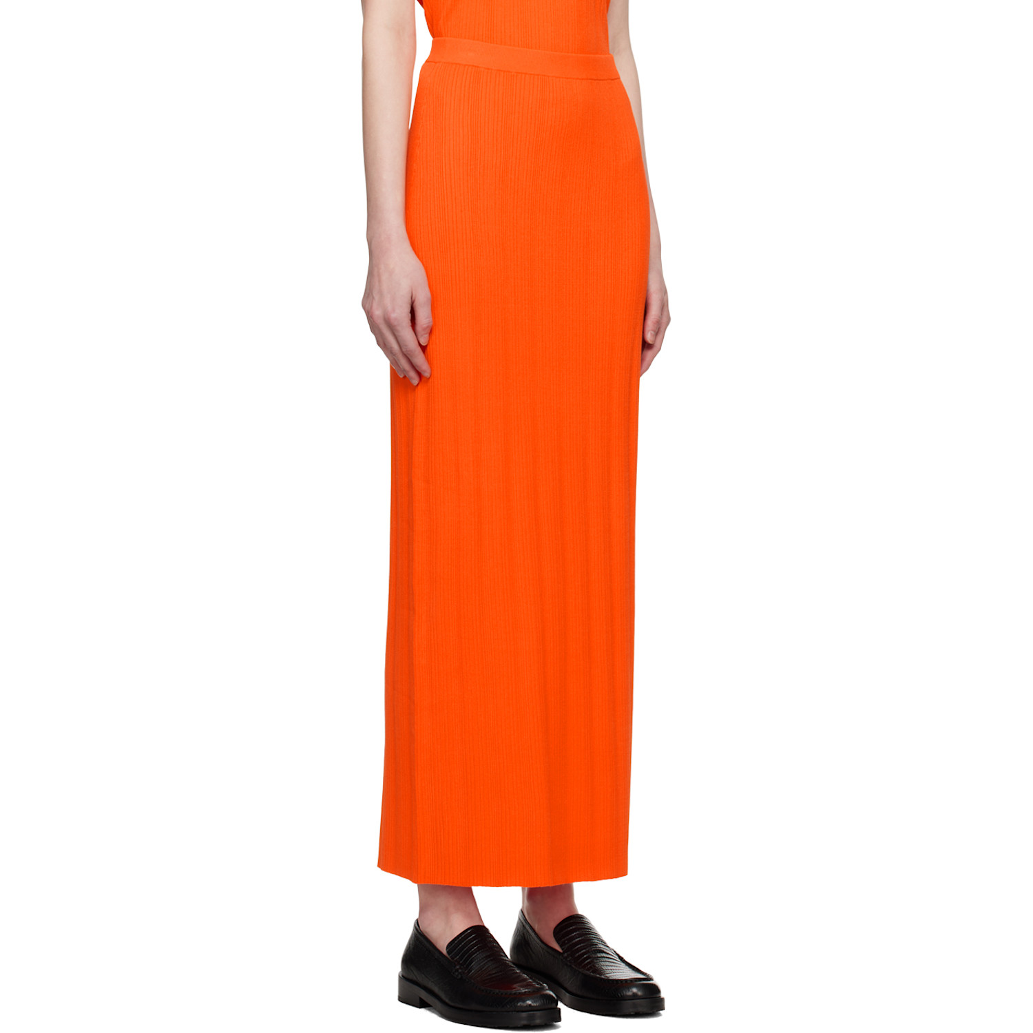  Frame Orange Cutout Maxi Skirt 