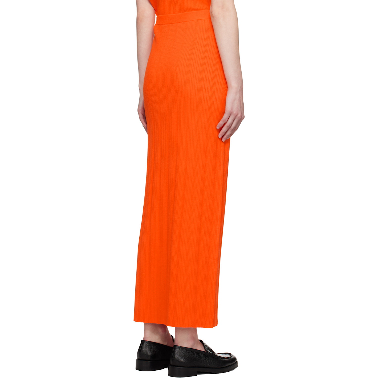  Frame Orange Cutout Maxi Skirt 
