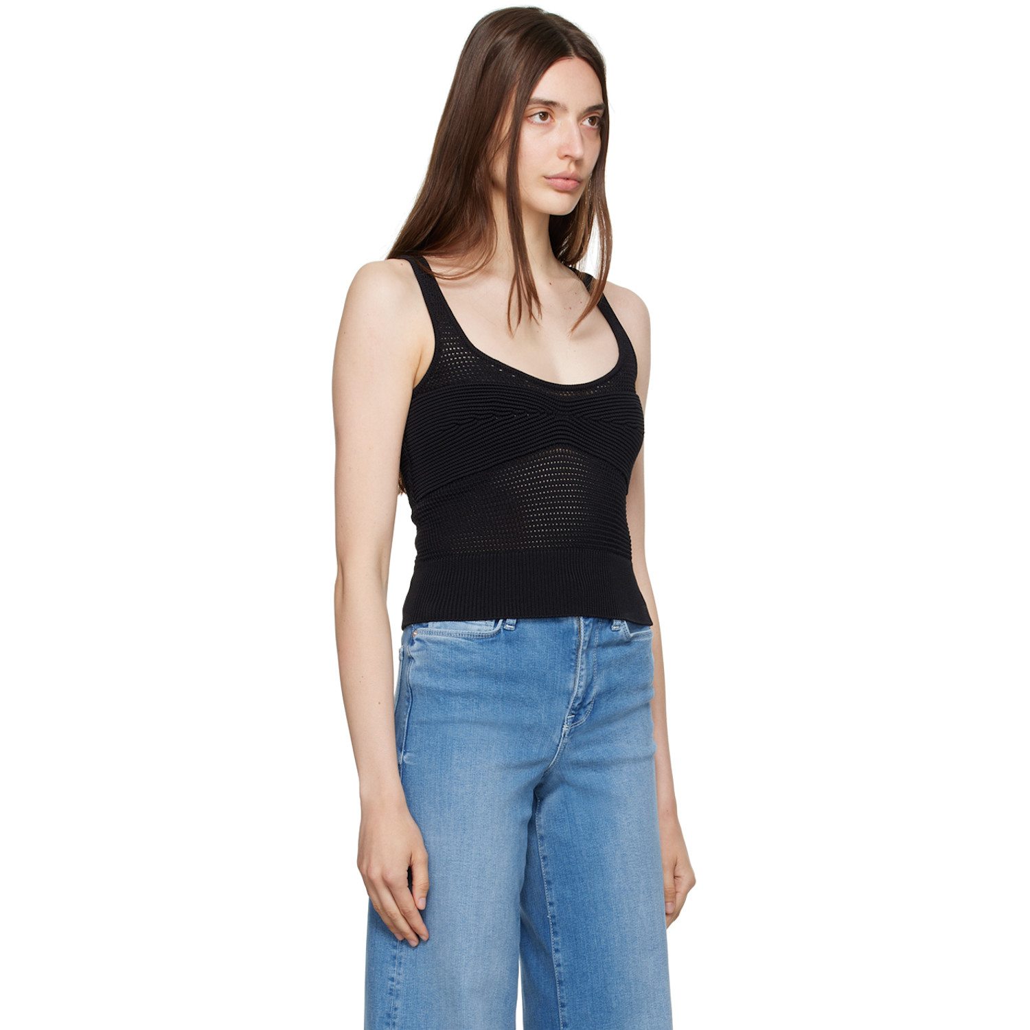  Frame Black Scoop Neck Tank Top 