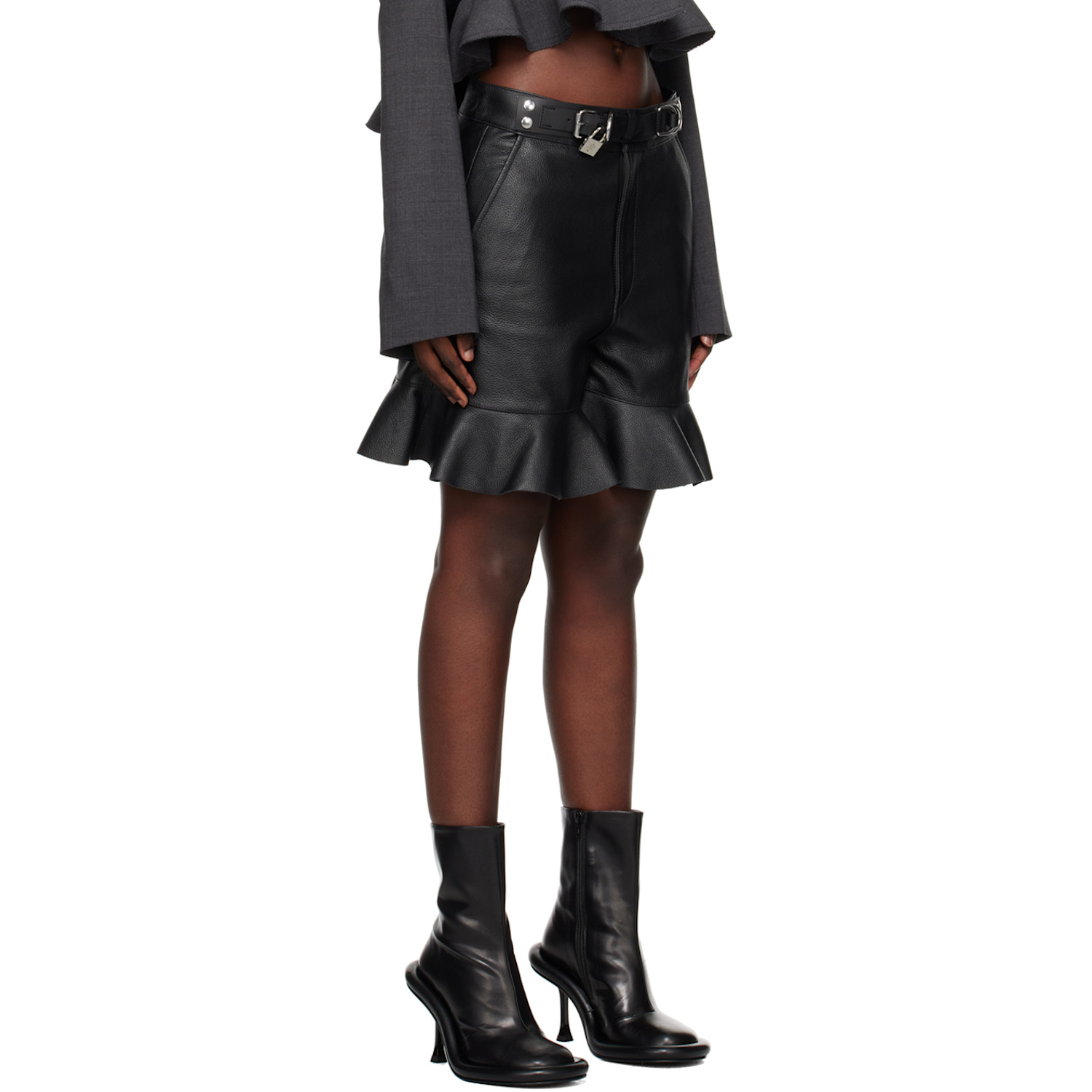  Jw Anderson Black Padlock Shorts 