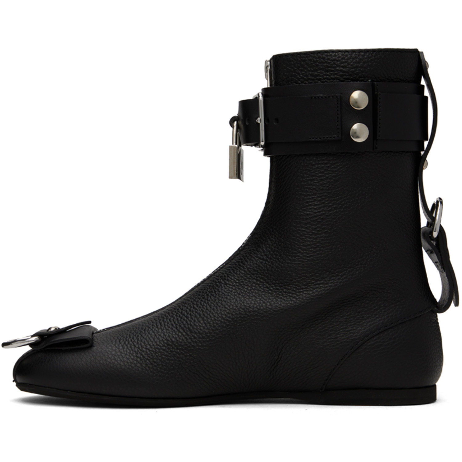  Jw Anderson Black Padlock Ankle Boots 