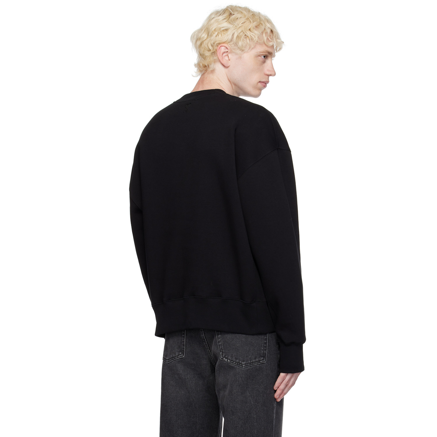  Ami Paris Black Crewneck Sweatshirt 