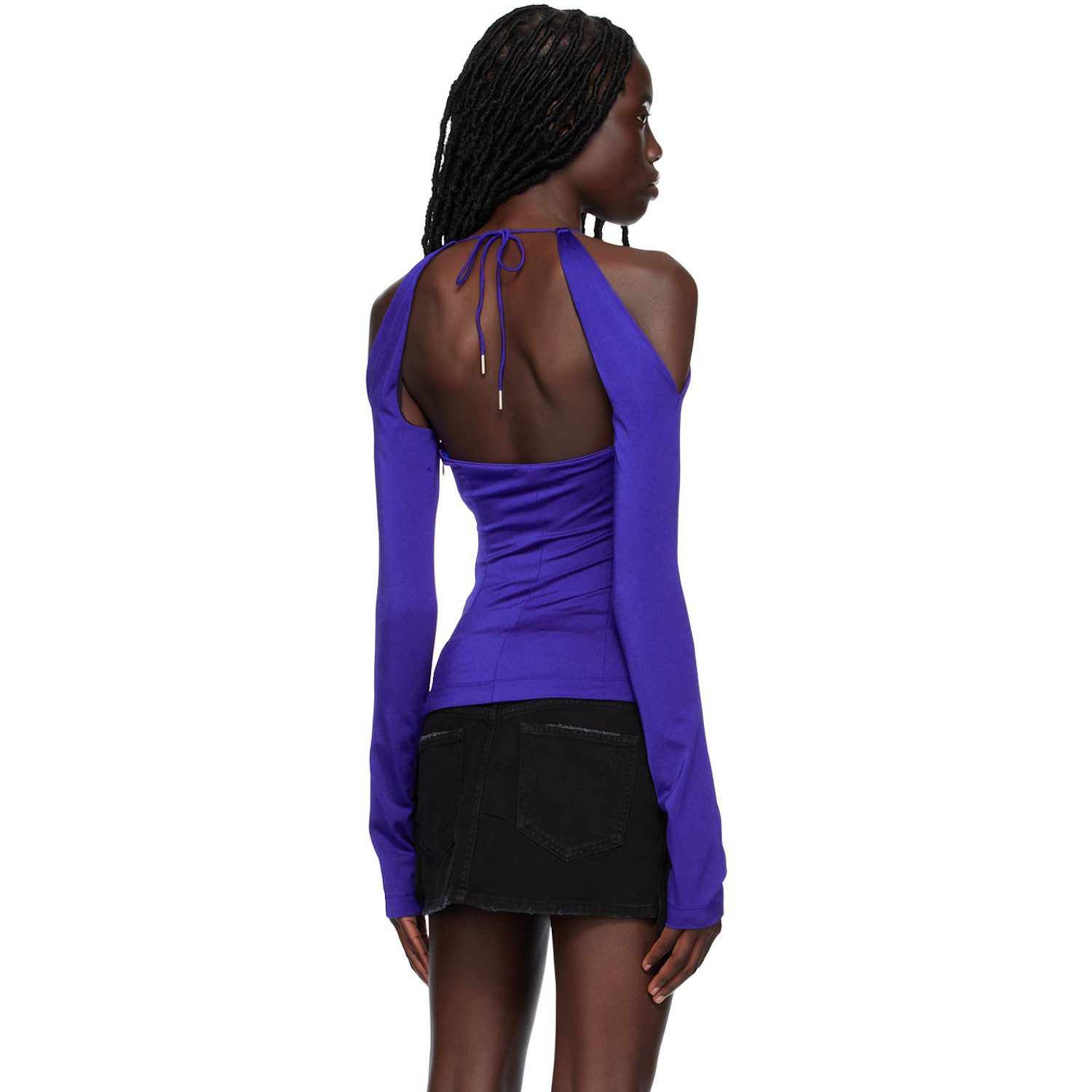  The Attico Blue Zane Blouse 