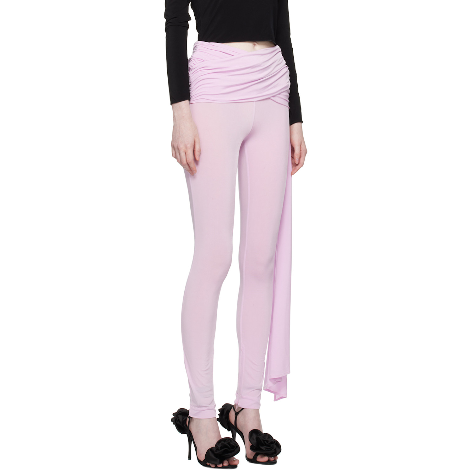  Magda Butrym Pink Layered Leggings 