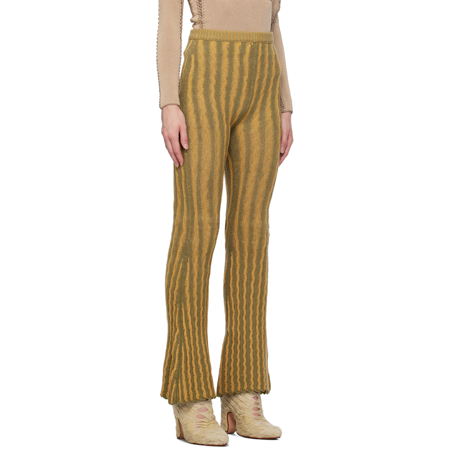  Isa Boulder Ssense Exclusive Green & Orange Lounge Pants 