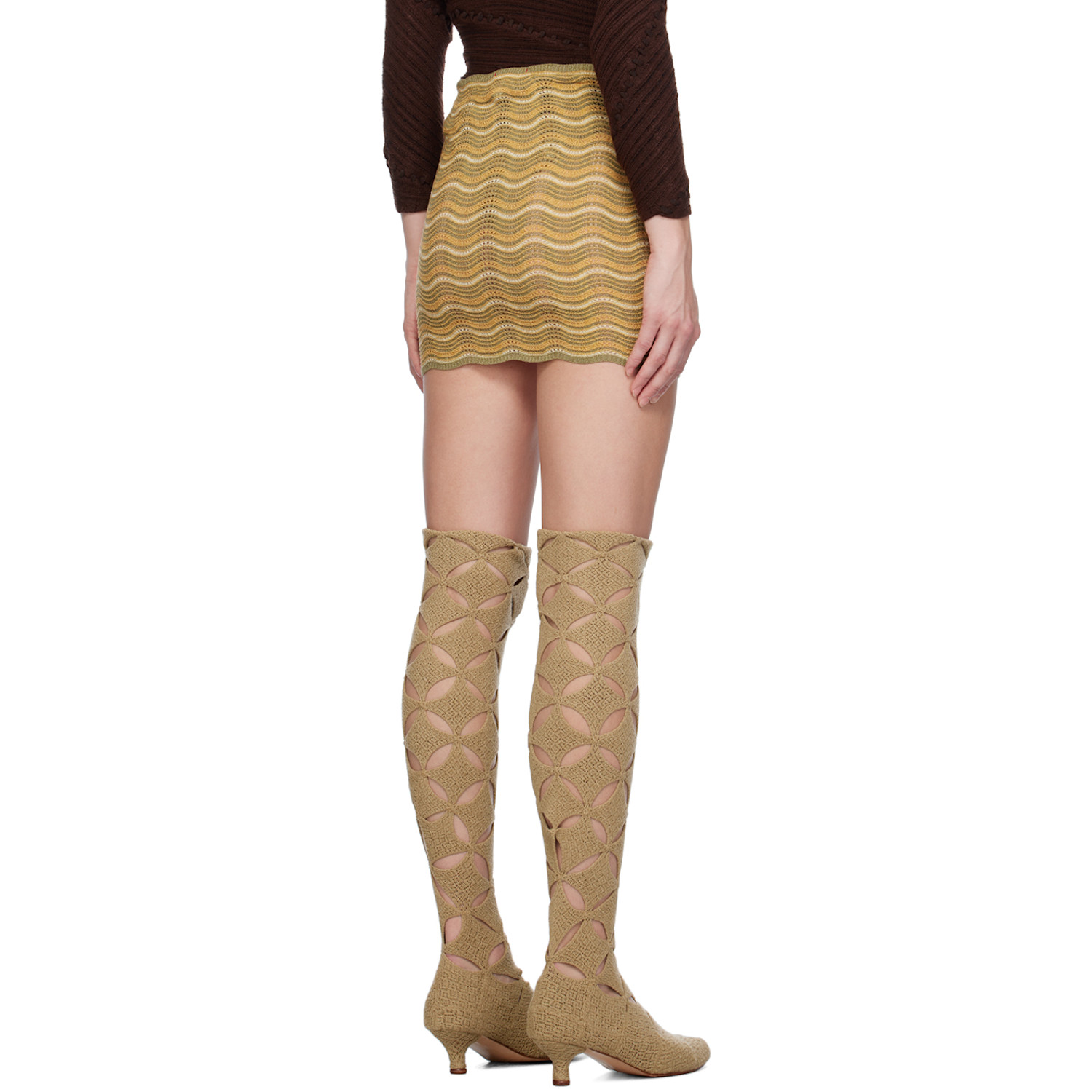  Isa Boulder Ssense Exclusive Green & Orange Miniskirt 
