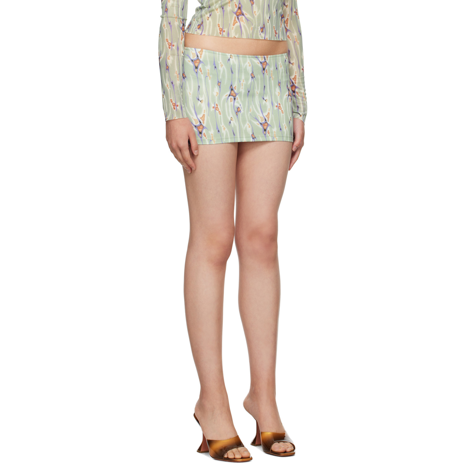  Binya Green Retorno Miniskirt 