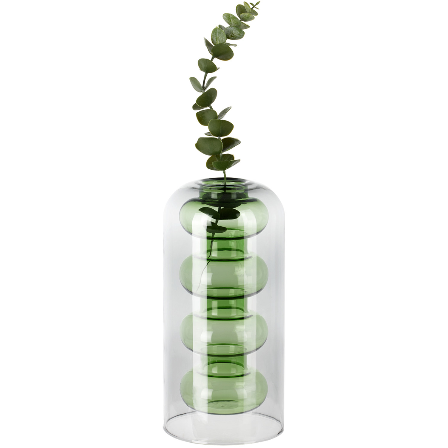  Tom Dixon Green Tall Bump Vase 