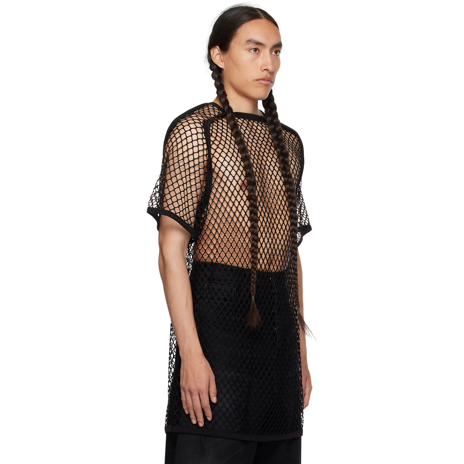  Nicolas Andreas Taralis Black Open T-shirt 