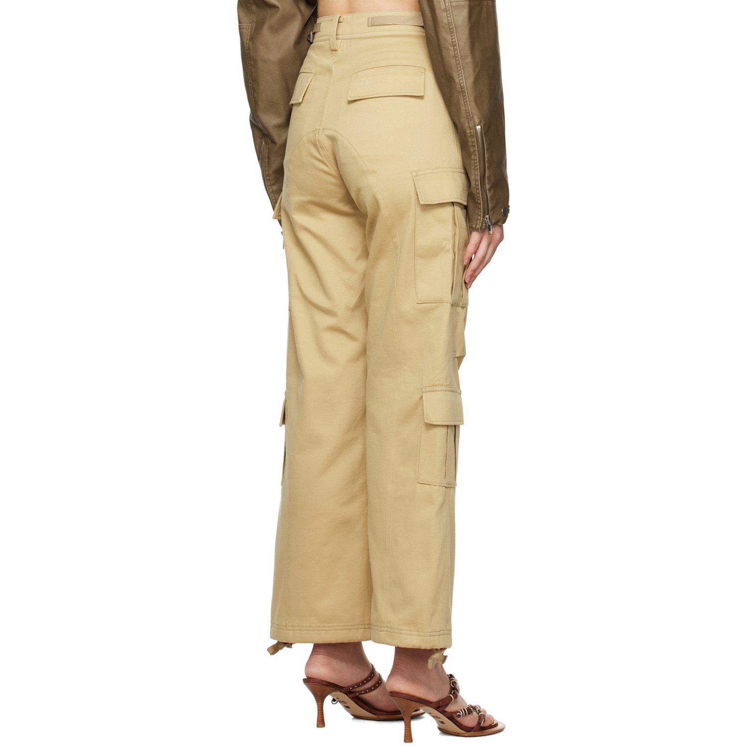  Kijun Beige Flap Pocket Trousers 