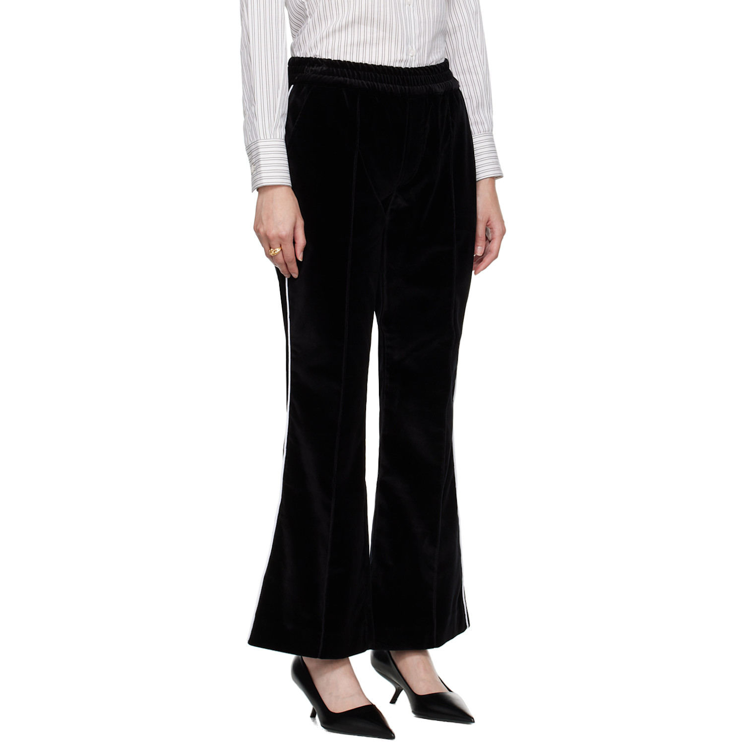  Ernest W. Baker Black Flared Lounge Pants 