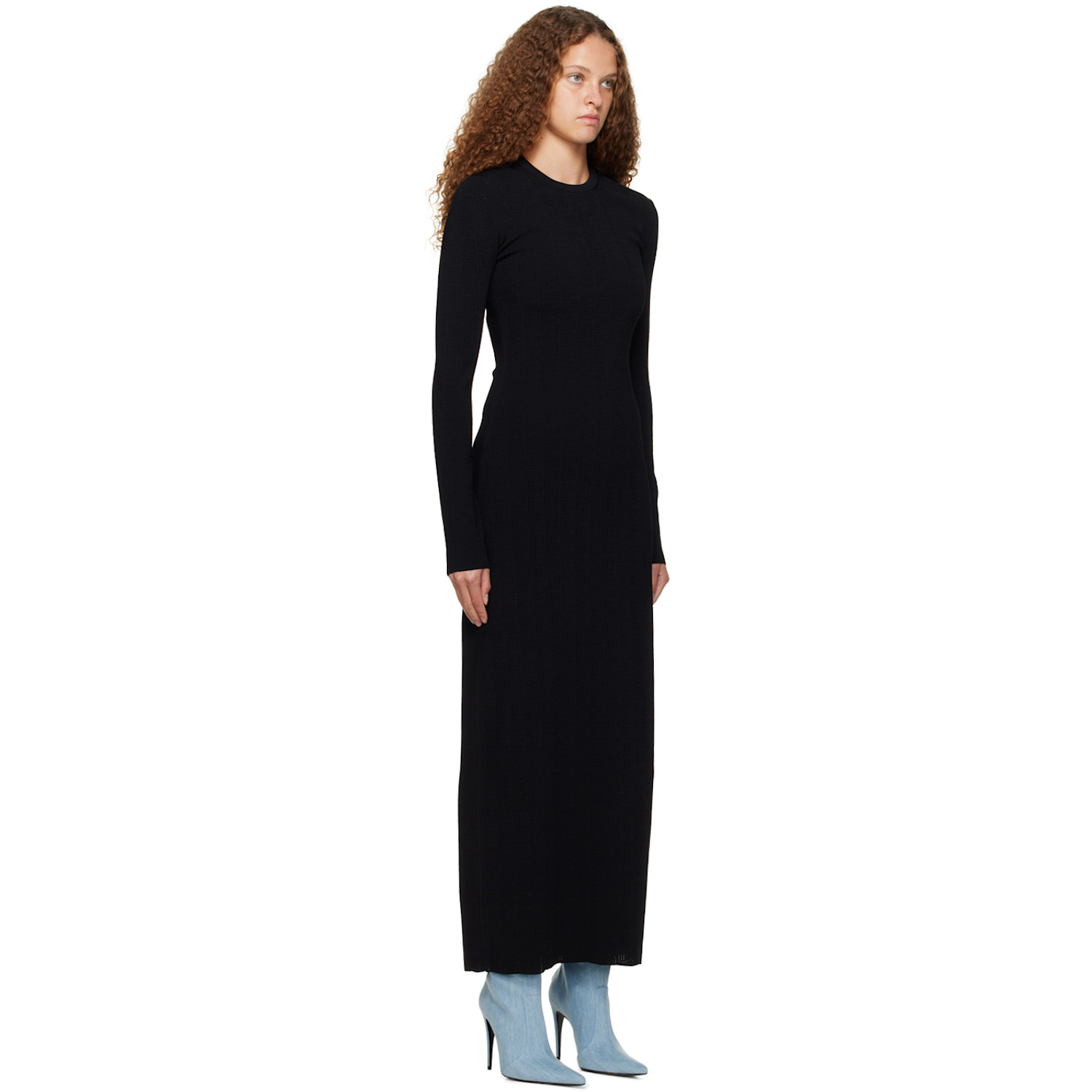  Rabanne Black Jacquard Maxi Dress 