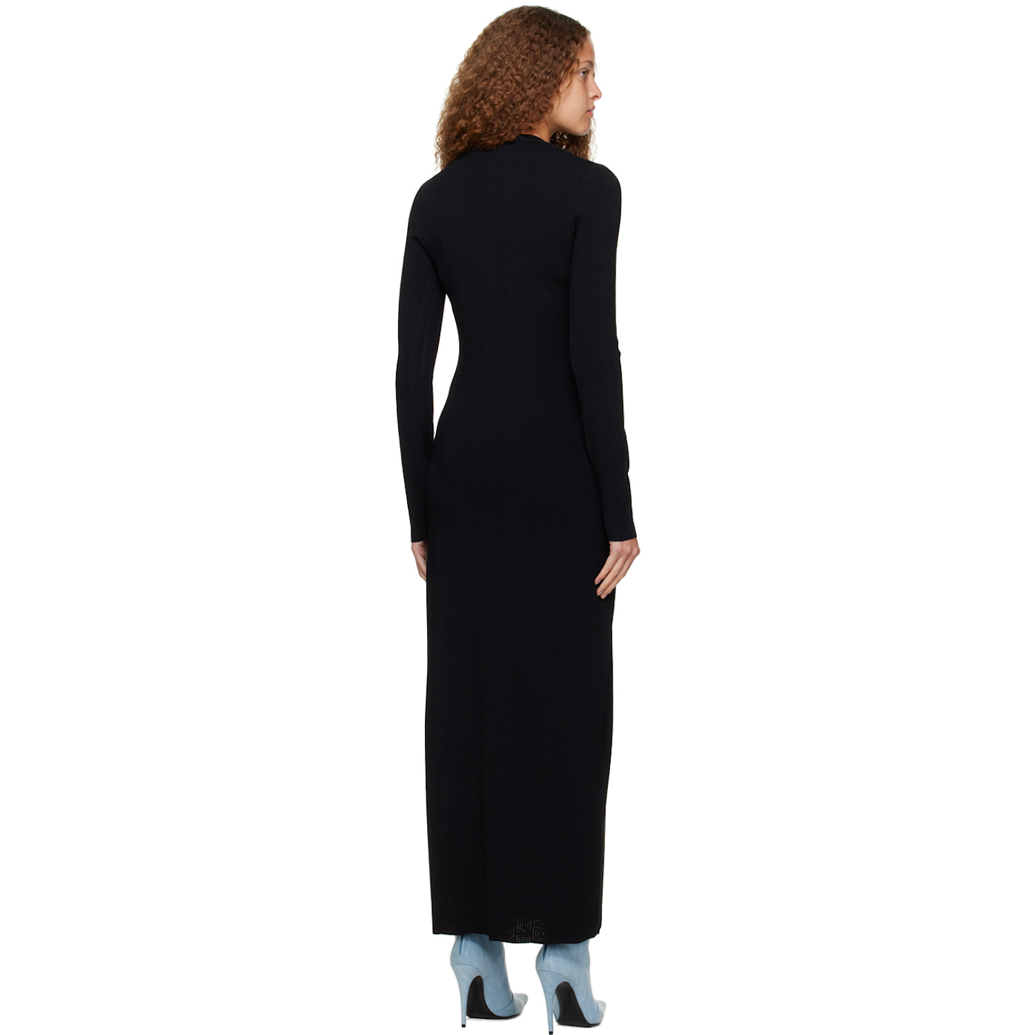 Rabanne Black Jacquard Maxi Dress 