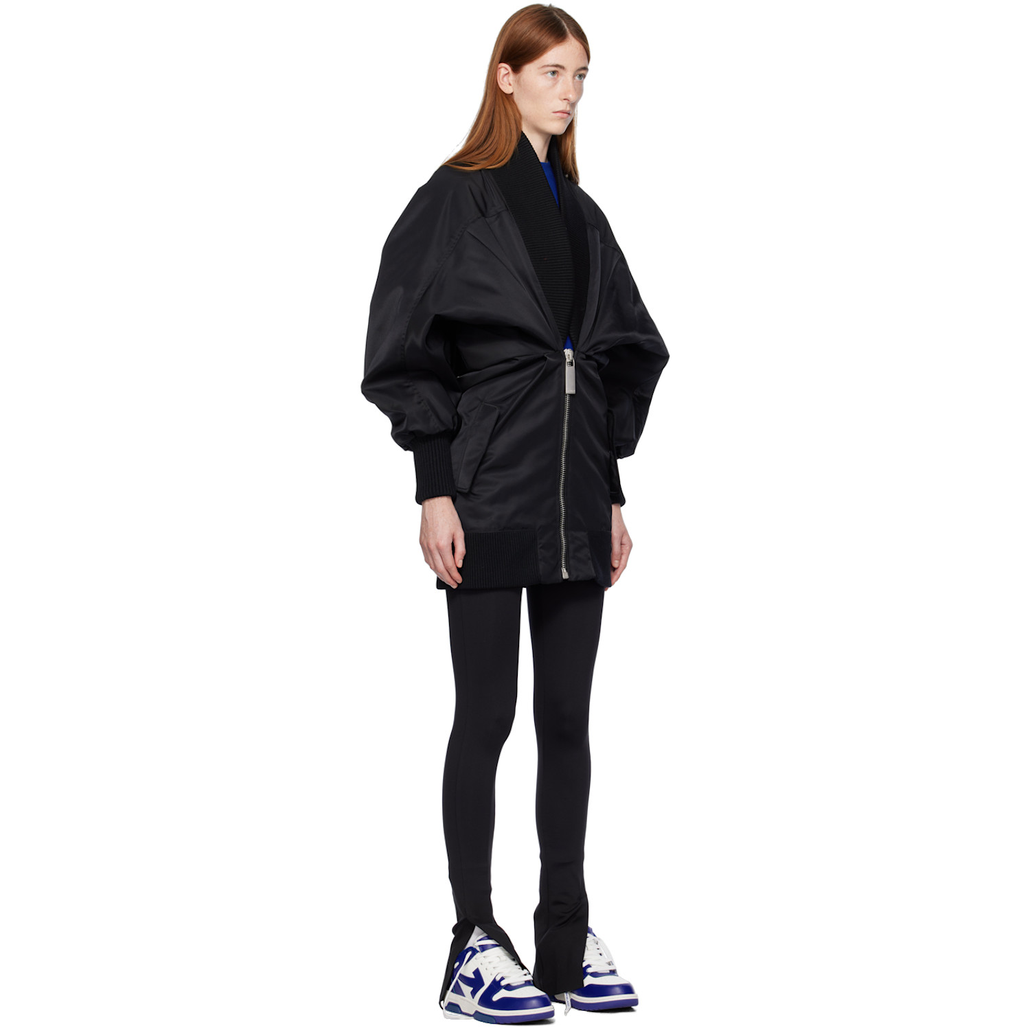  Off-white Black Ny Puff Minidress 