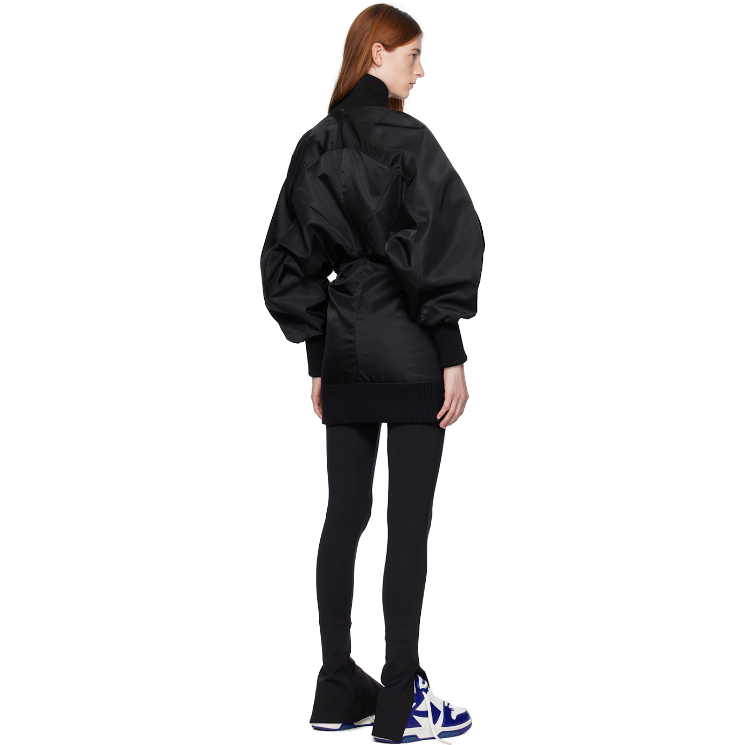 Off-white Black Ny Puff Minidress 