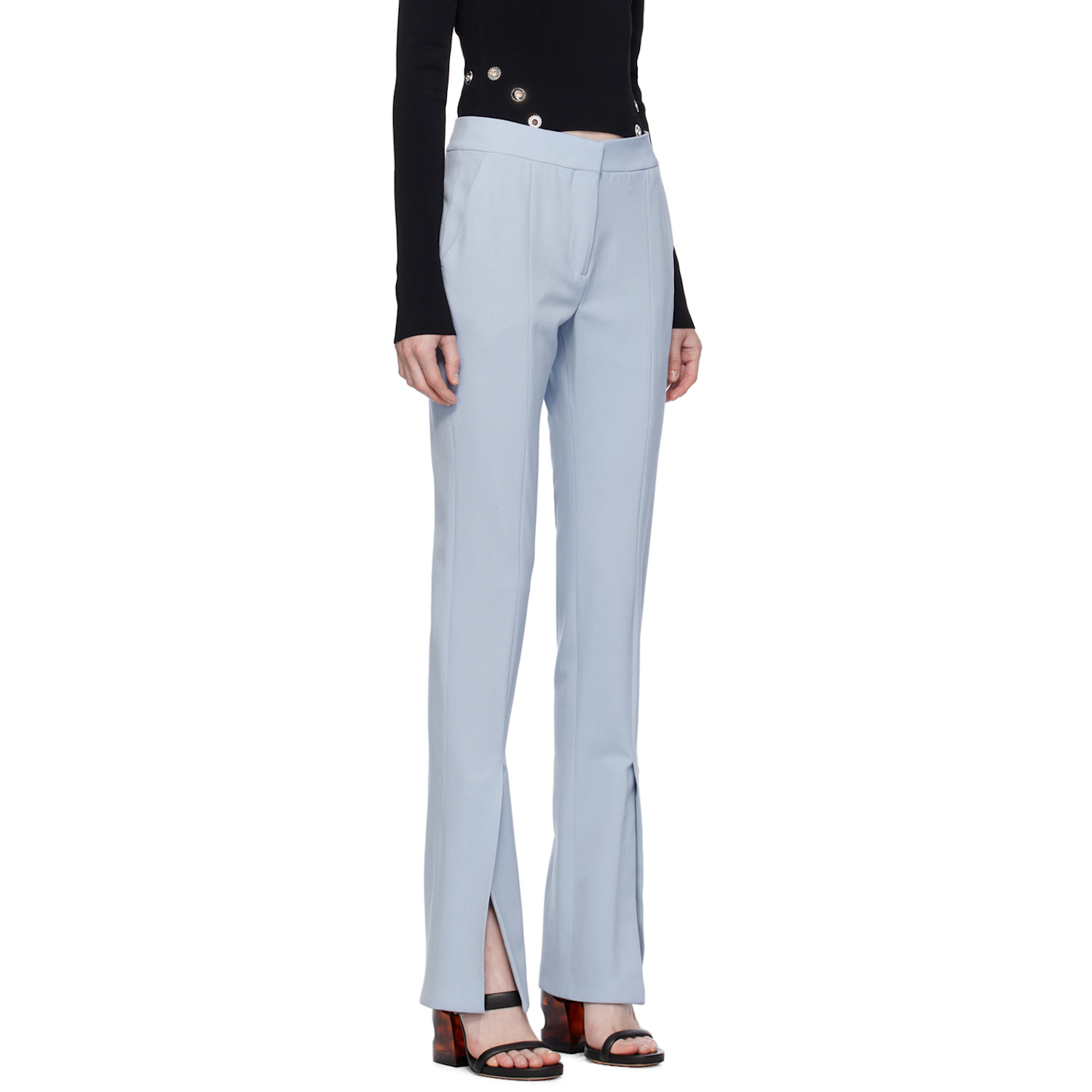  Off-white Blue Basic Trousers 