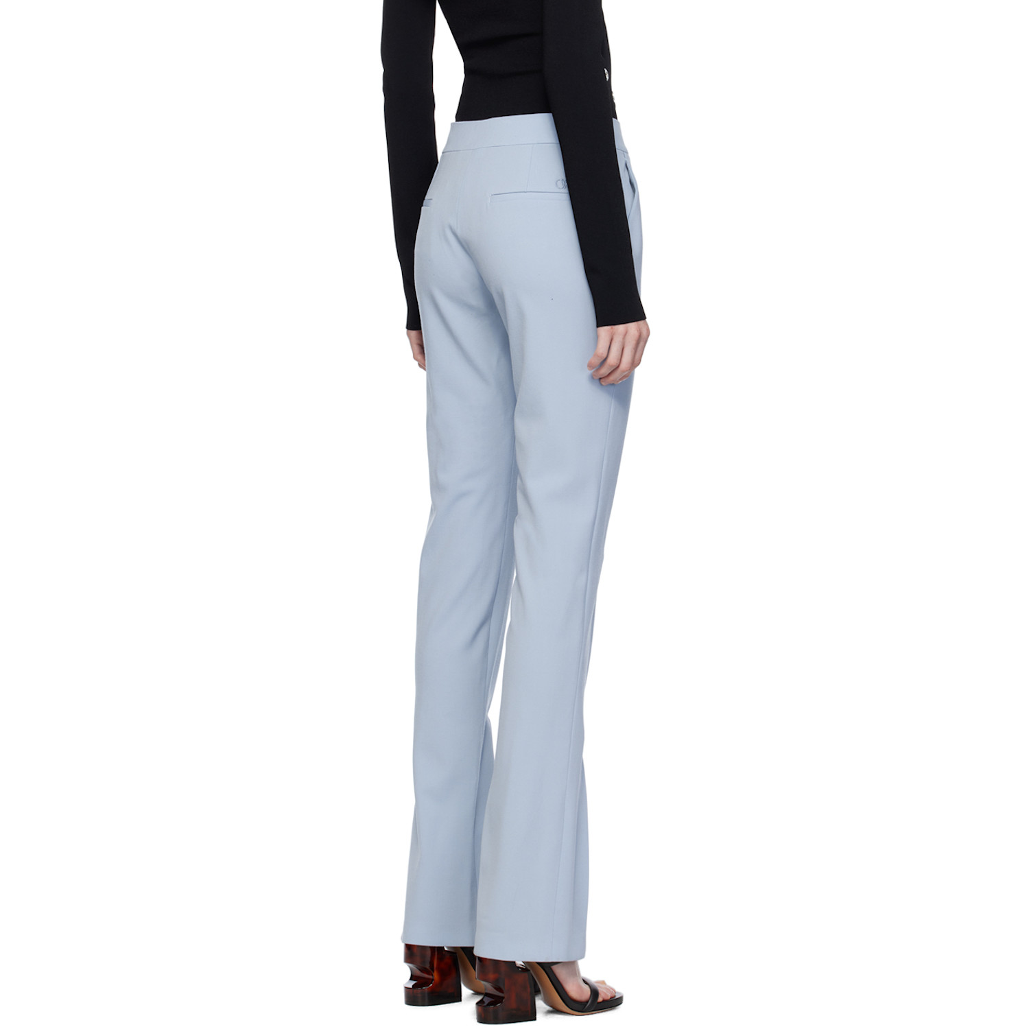  Off-white Blue Basic Trousers 