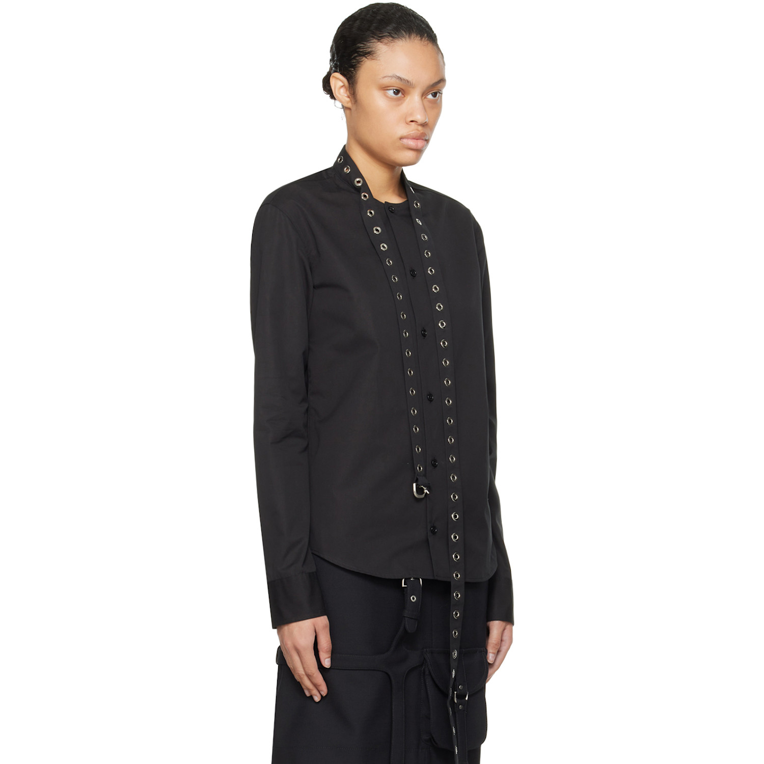  Off-white Black Cross Belt Shirt 