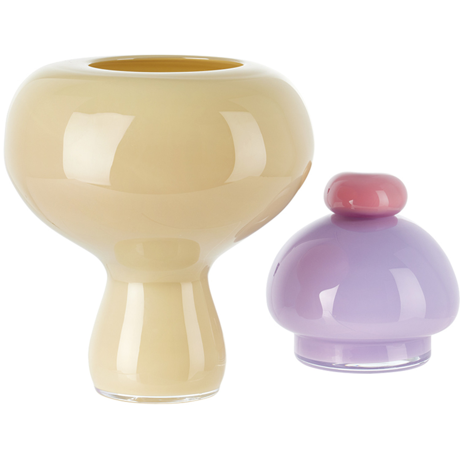  Helle Mardahl Off-white & Purple Candy Jar 