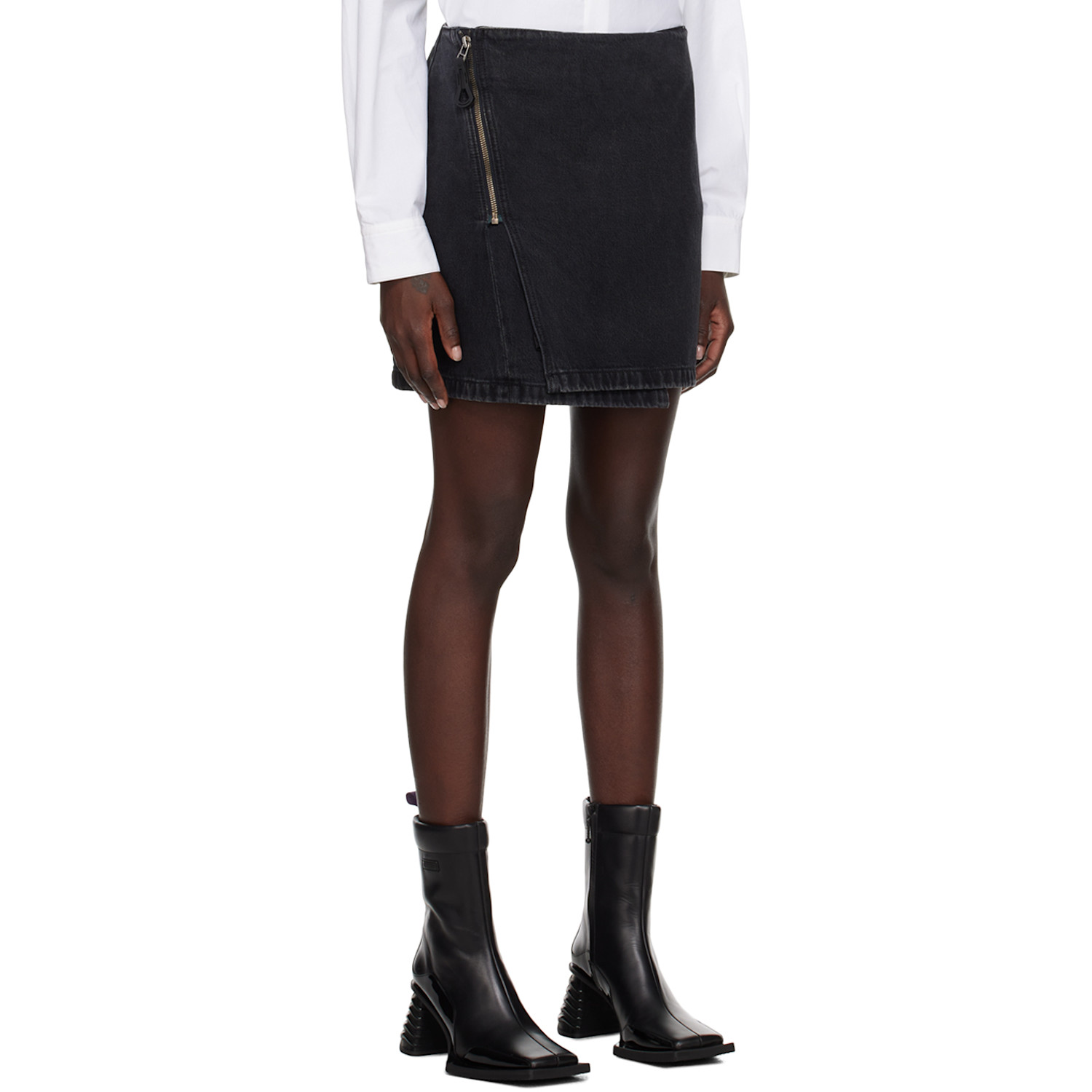  Eytys Black Rogue Denim Miniskirt 