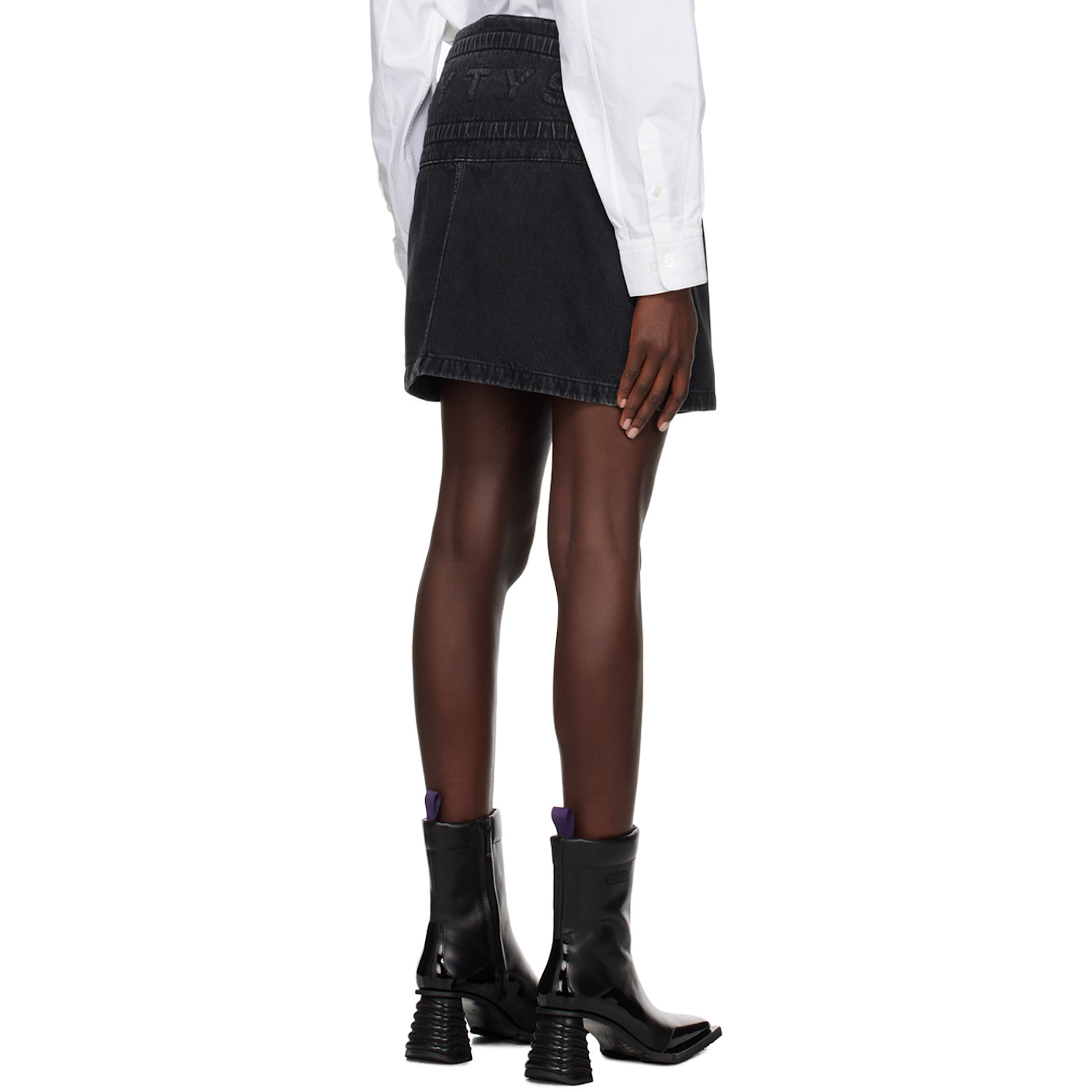  Eytys Black Rogue Denim Miniskirt 