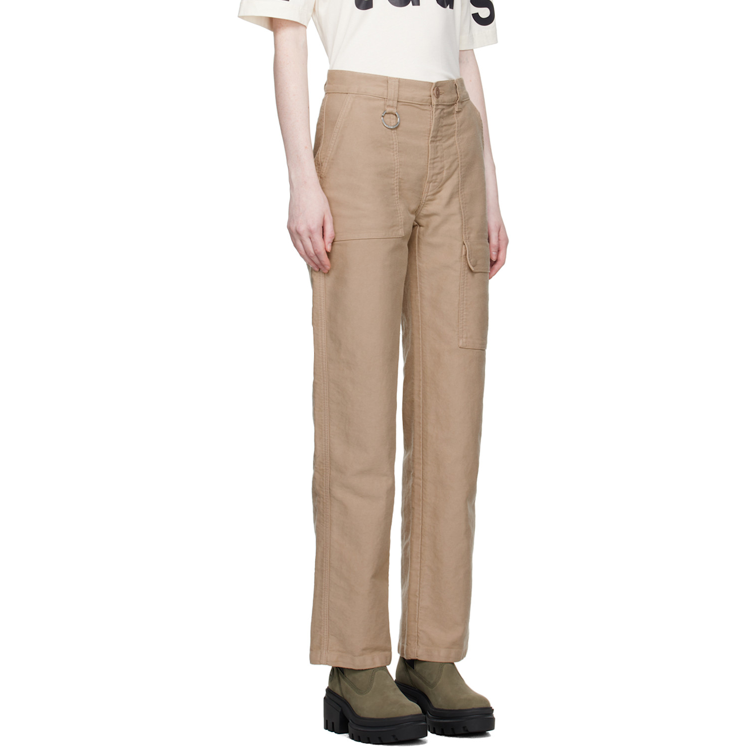  études Beige Gravure Trousers 