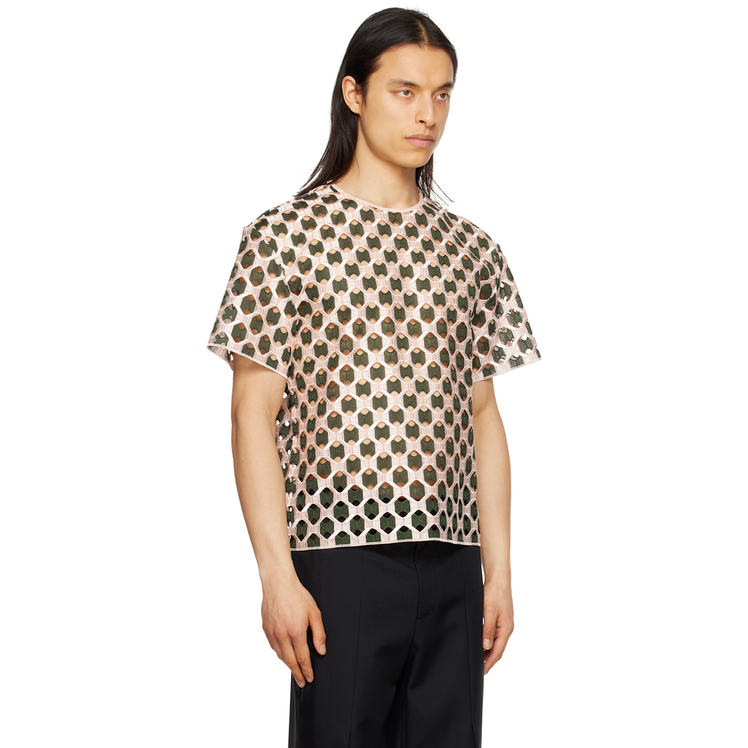  Steven Passaro Green & Pink Pattern T-shirt 