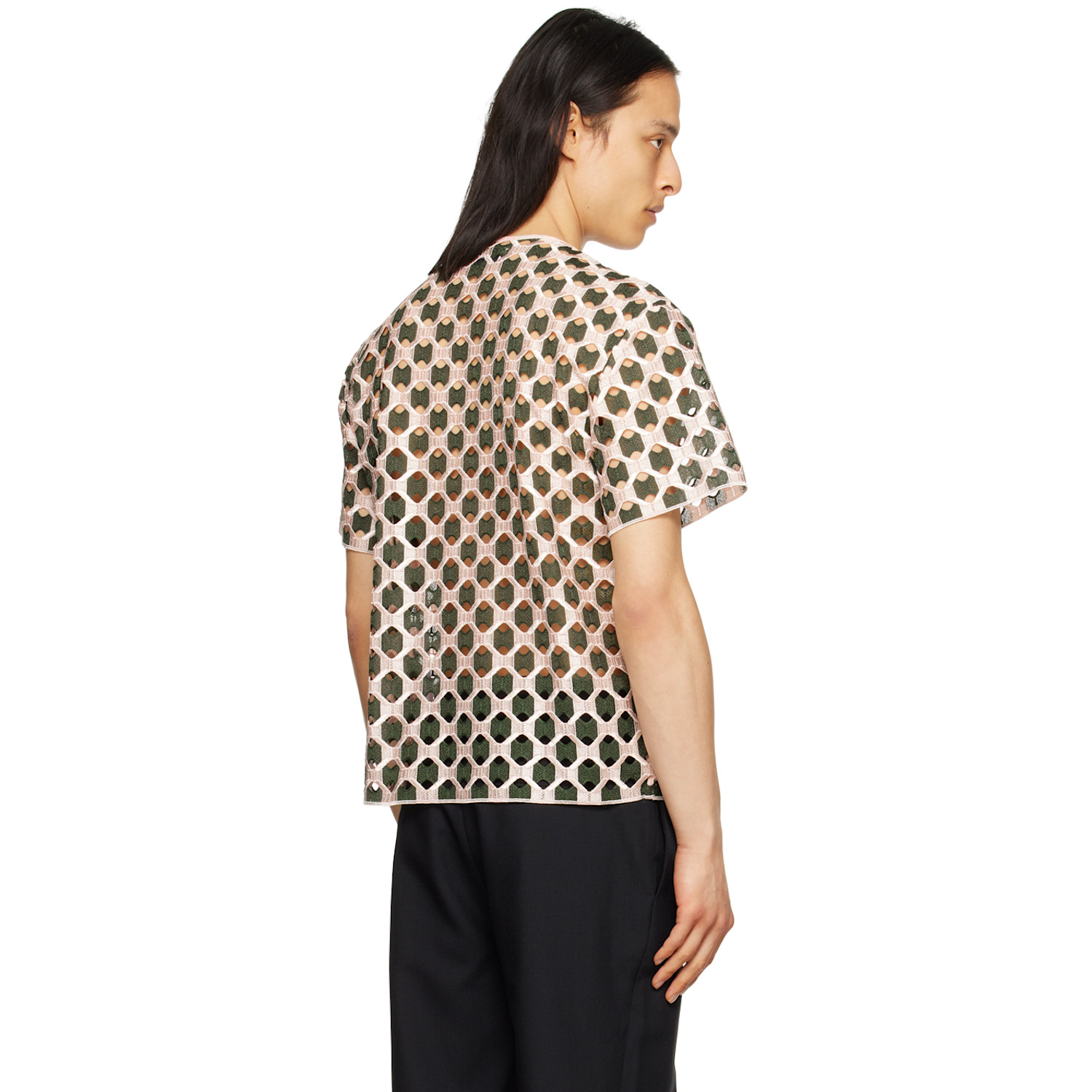  Steven Passaro Green & Pink Pattern T-shirt 