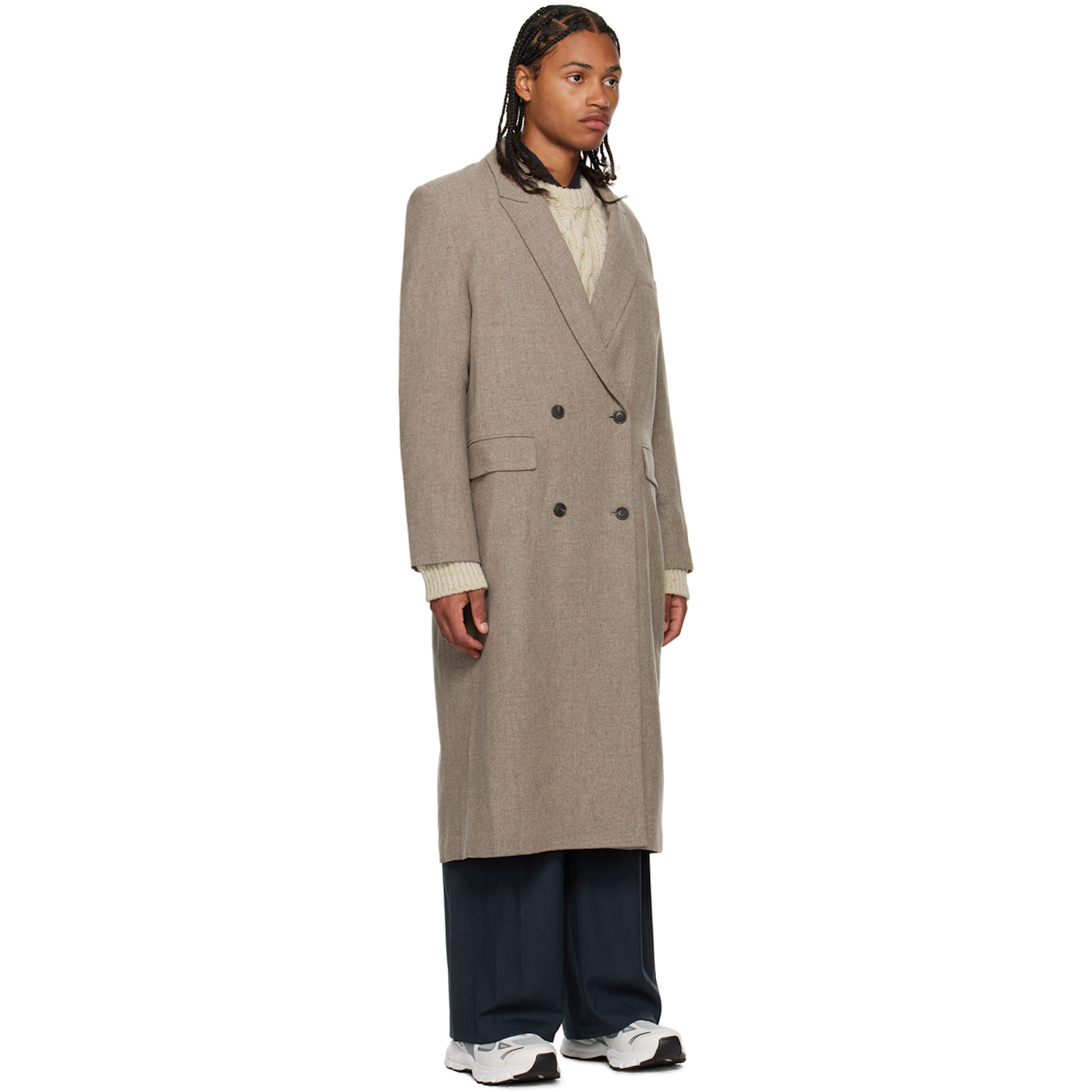  Low Classic Beige Double Long Coat 
