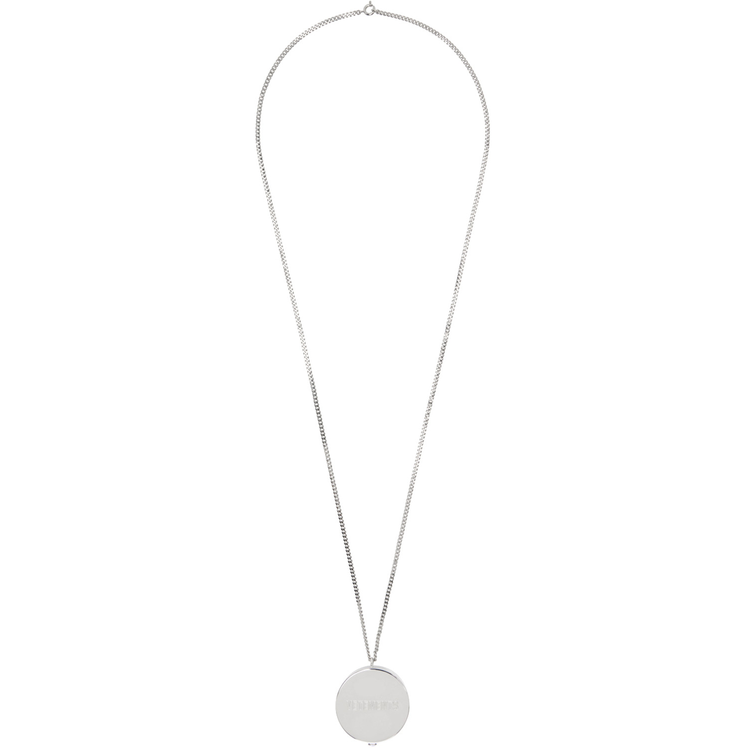 VETEMENTS Silver Pendant Necklace