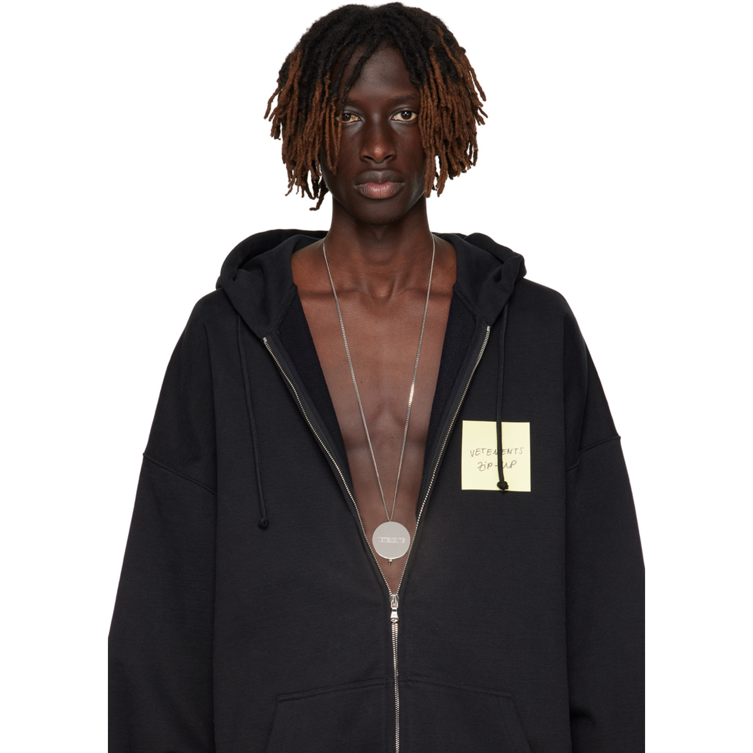  Vetements Silver Pendant Necklace 