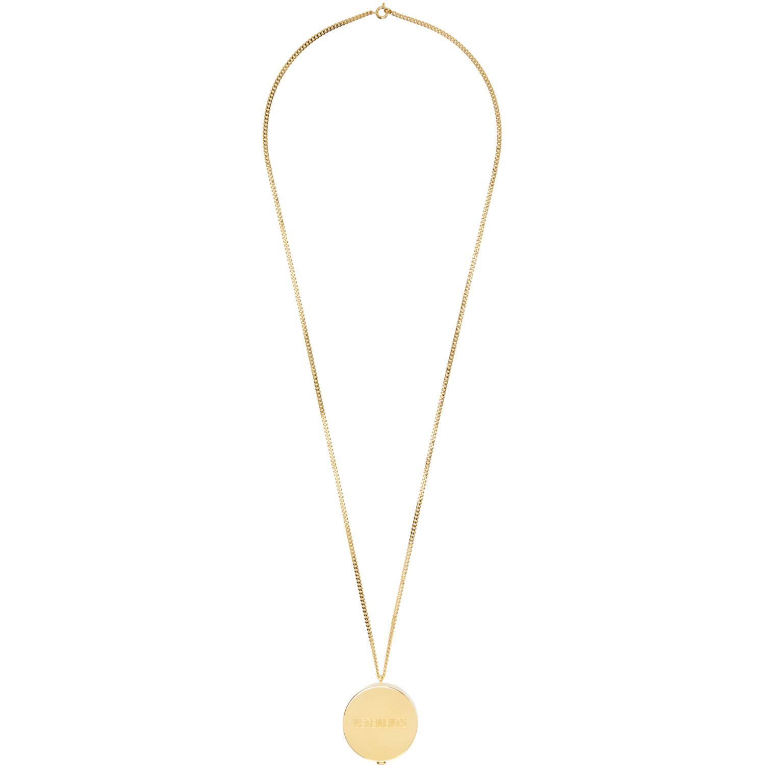 VETEMENTS Gold Pendant Necklace