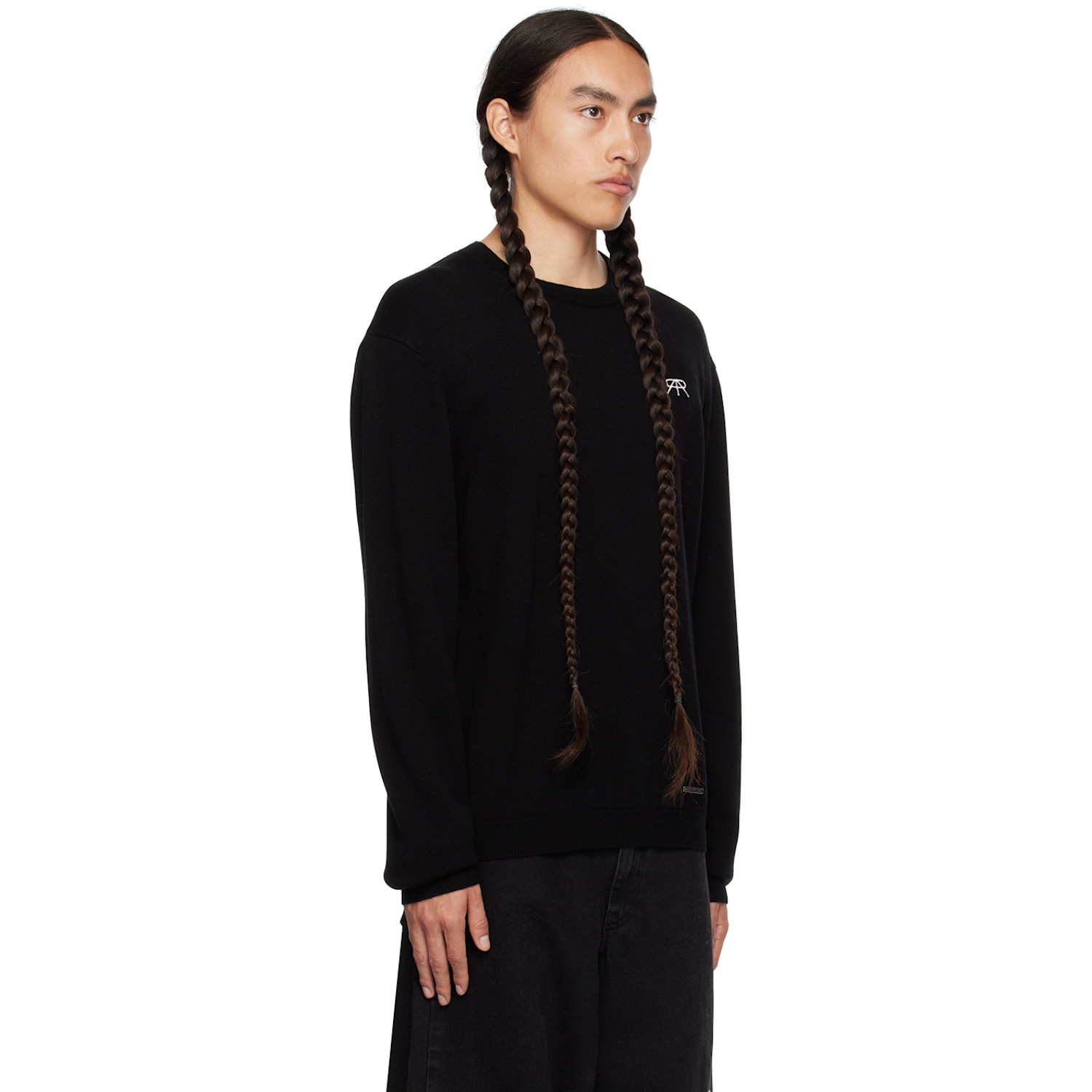  Rta Black Embroidered Sweater 