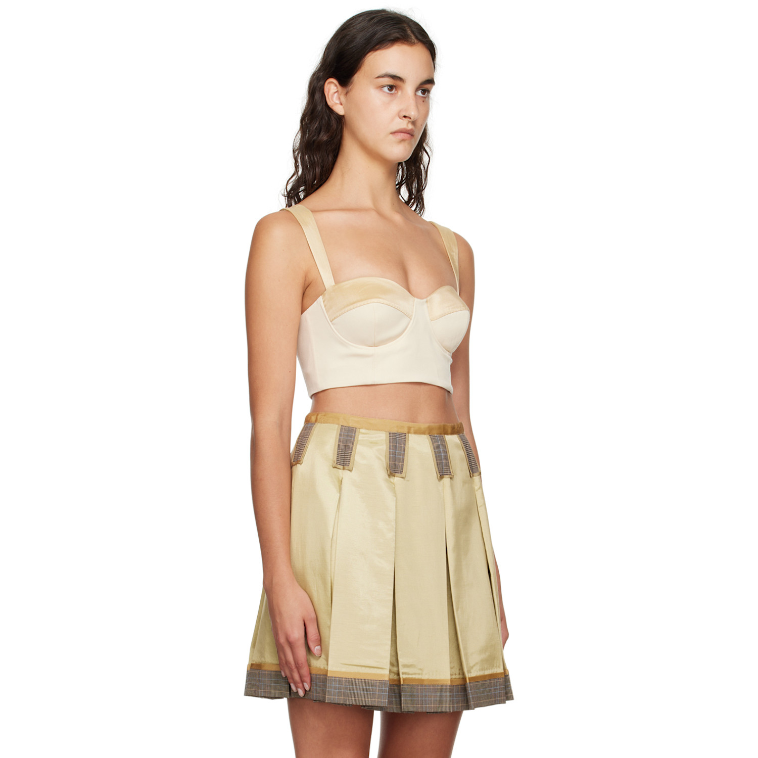  Moschino Beige Inside Out Tank Top 