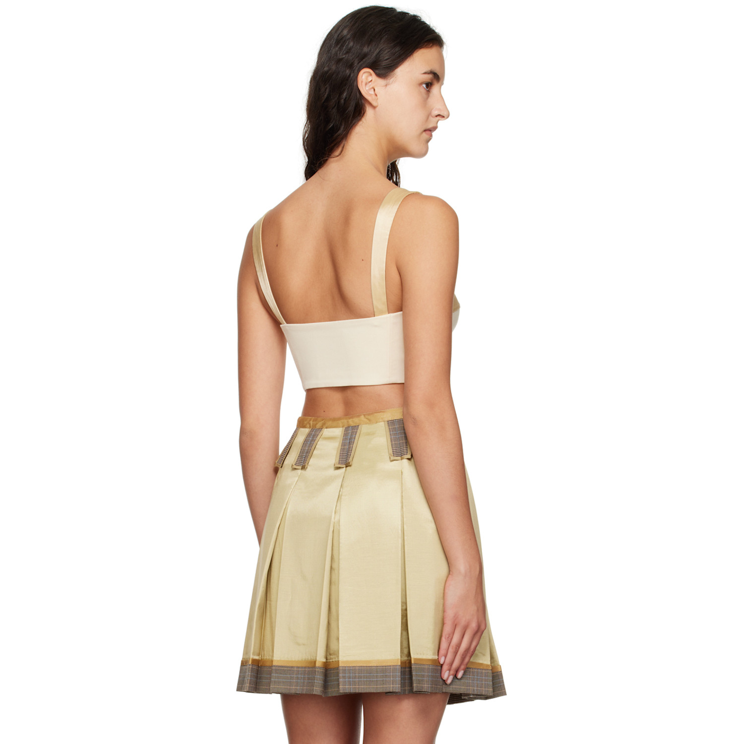  Moschino Beige Inside Out Tank Top 
