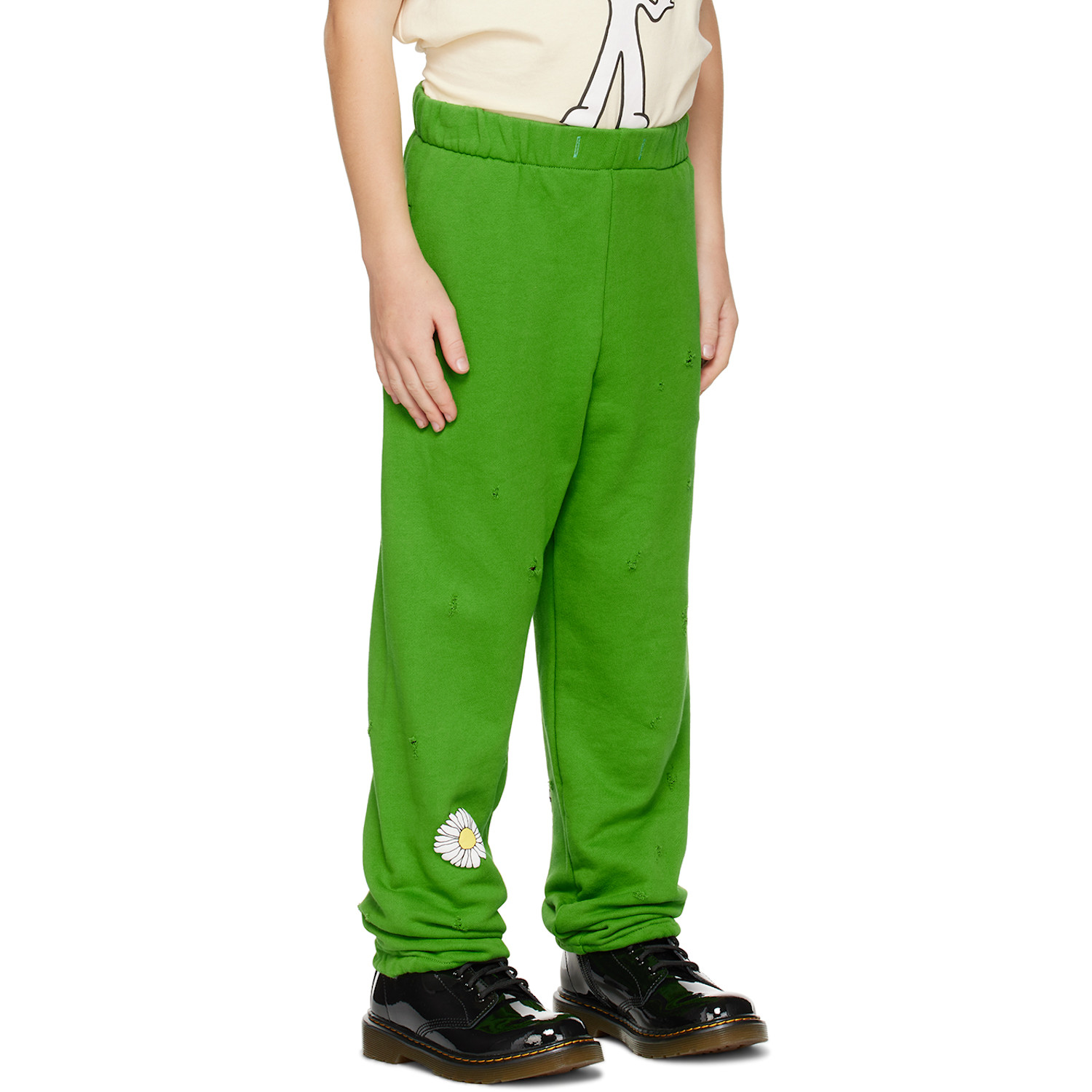  Nzkidzzz Kids Green Distressed Sweatpants 