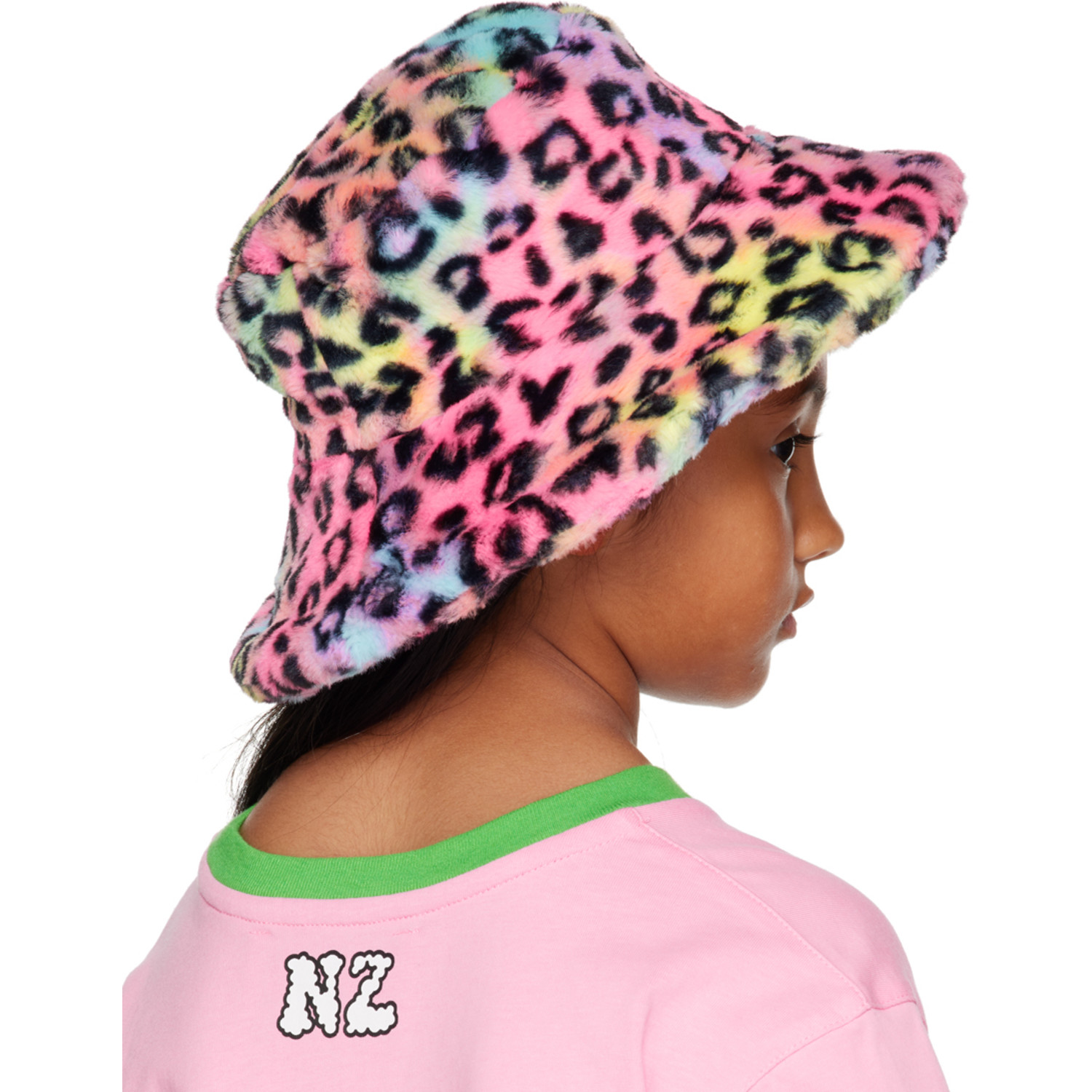  Nzkidzzz Kids Multicolor Leopard Bucket Hat 