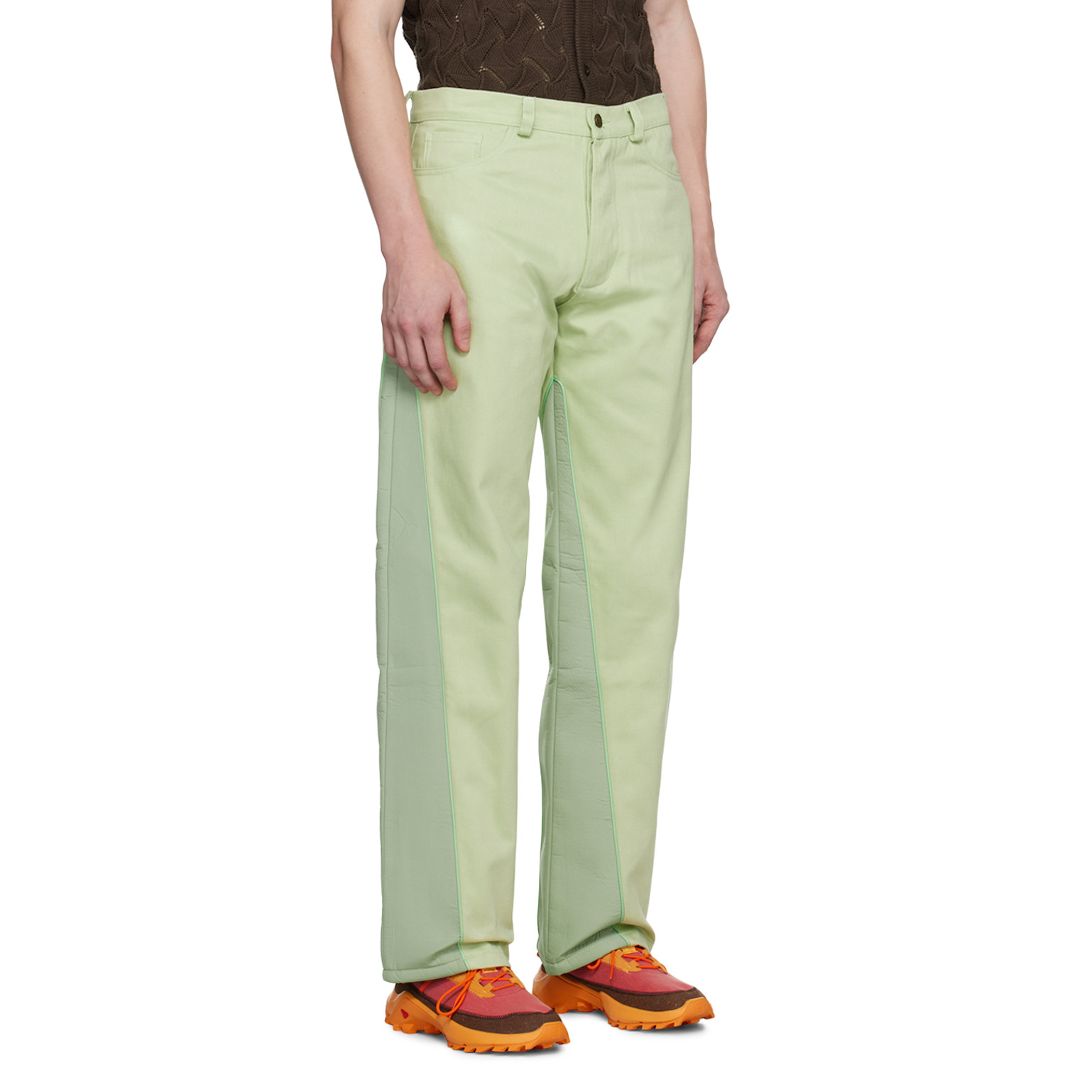  Robyn Lynch Green Paneled Jeans 