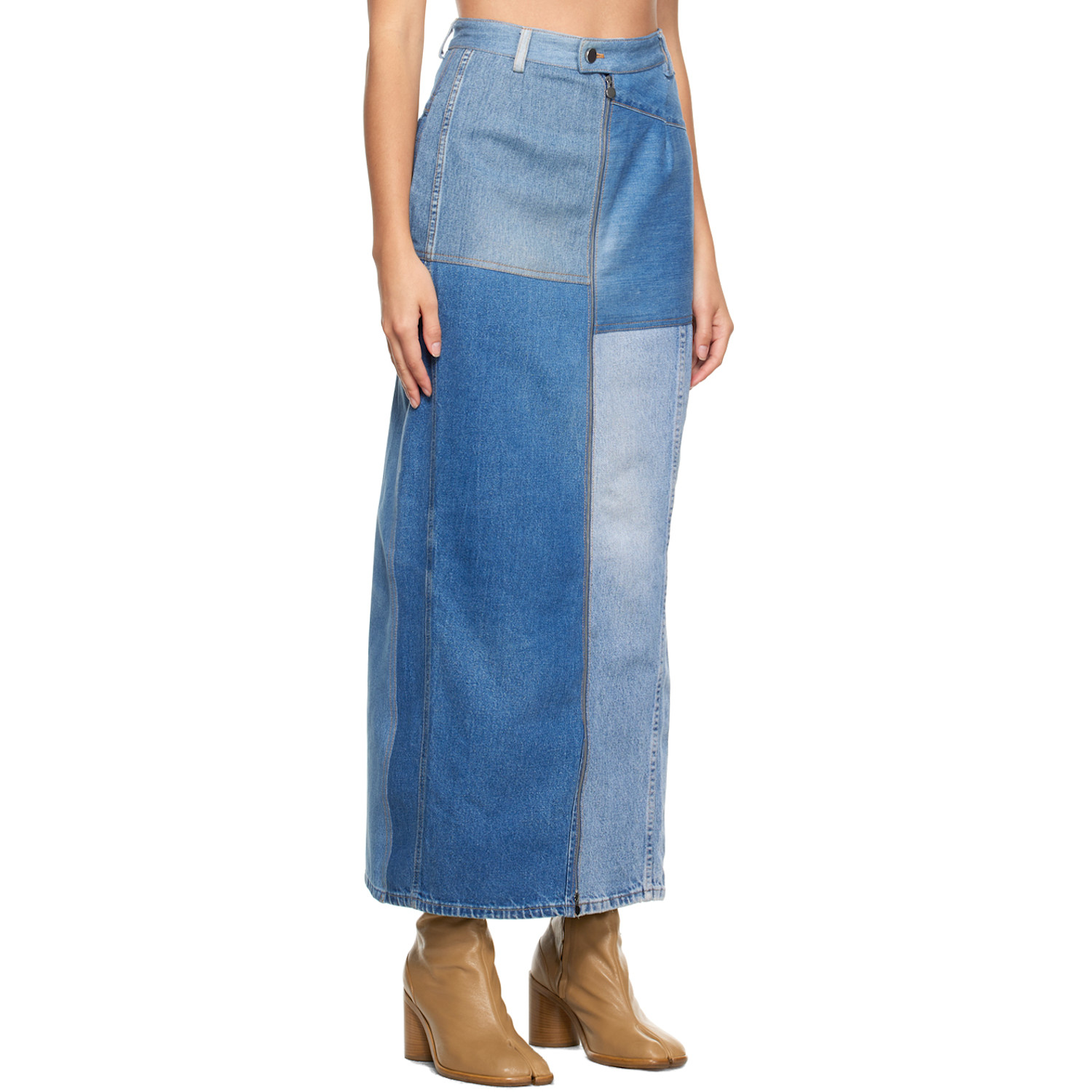  Niccolo Pasqualetti Blue Patta Denim Maxi Skirt 
