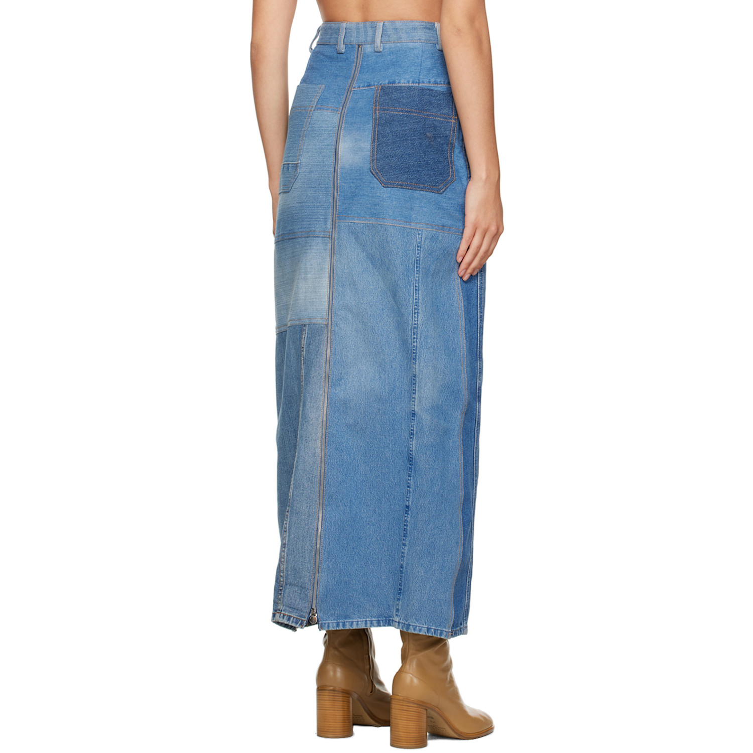  Niccolo Pasqualetti Blue Patta Denim Maxi Skirt 